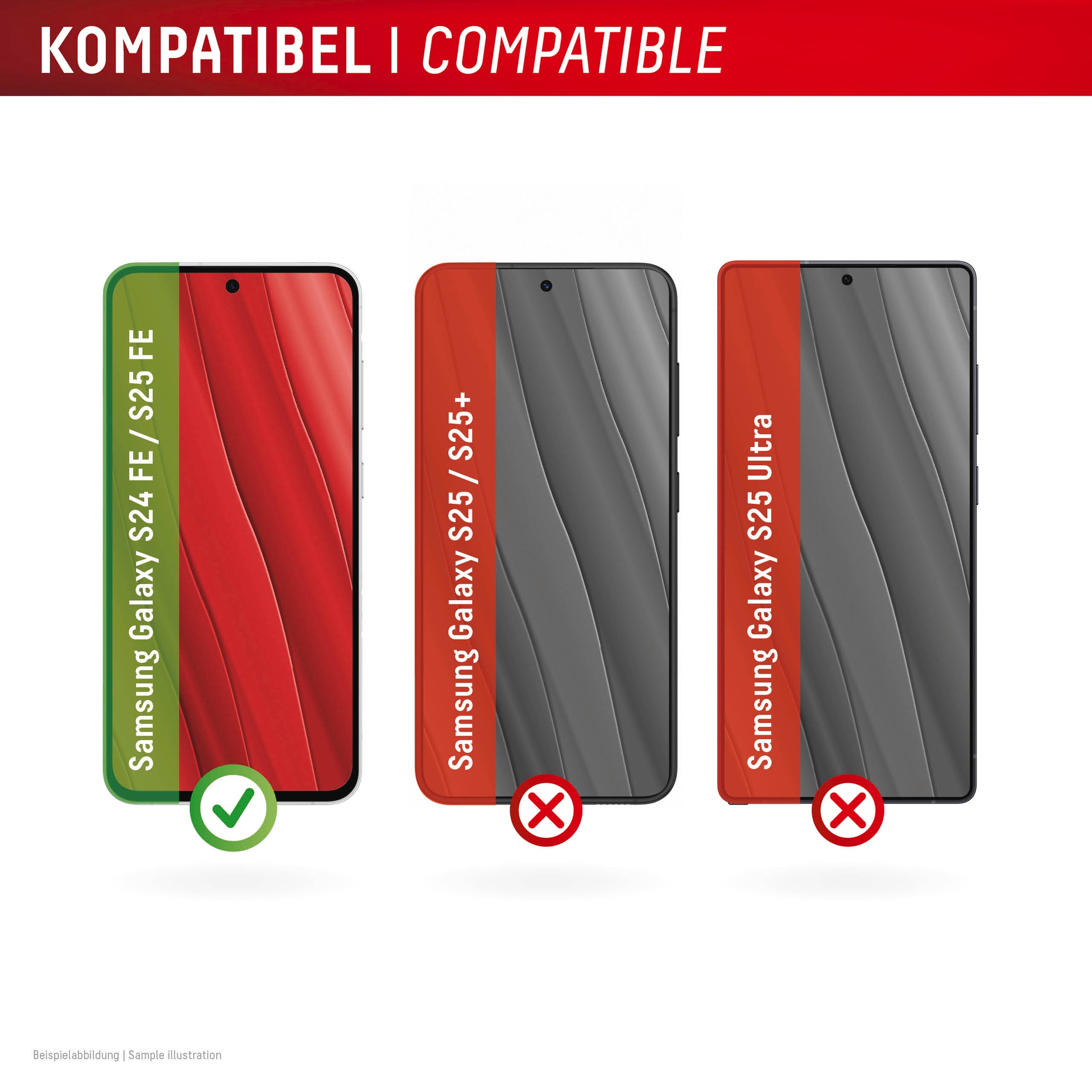 Displex Displayschutzglas »Premium Glass Screen Protector Full Cover« für Samsung Galaxy S24 FE;Samsung Galaxy S25 FE Displayschutzfolie, Schutzfolie, Bildschirmschutz, kratz- & stoßfest