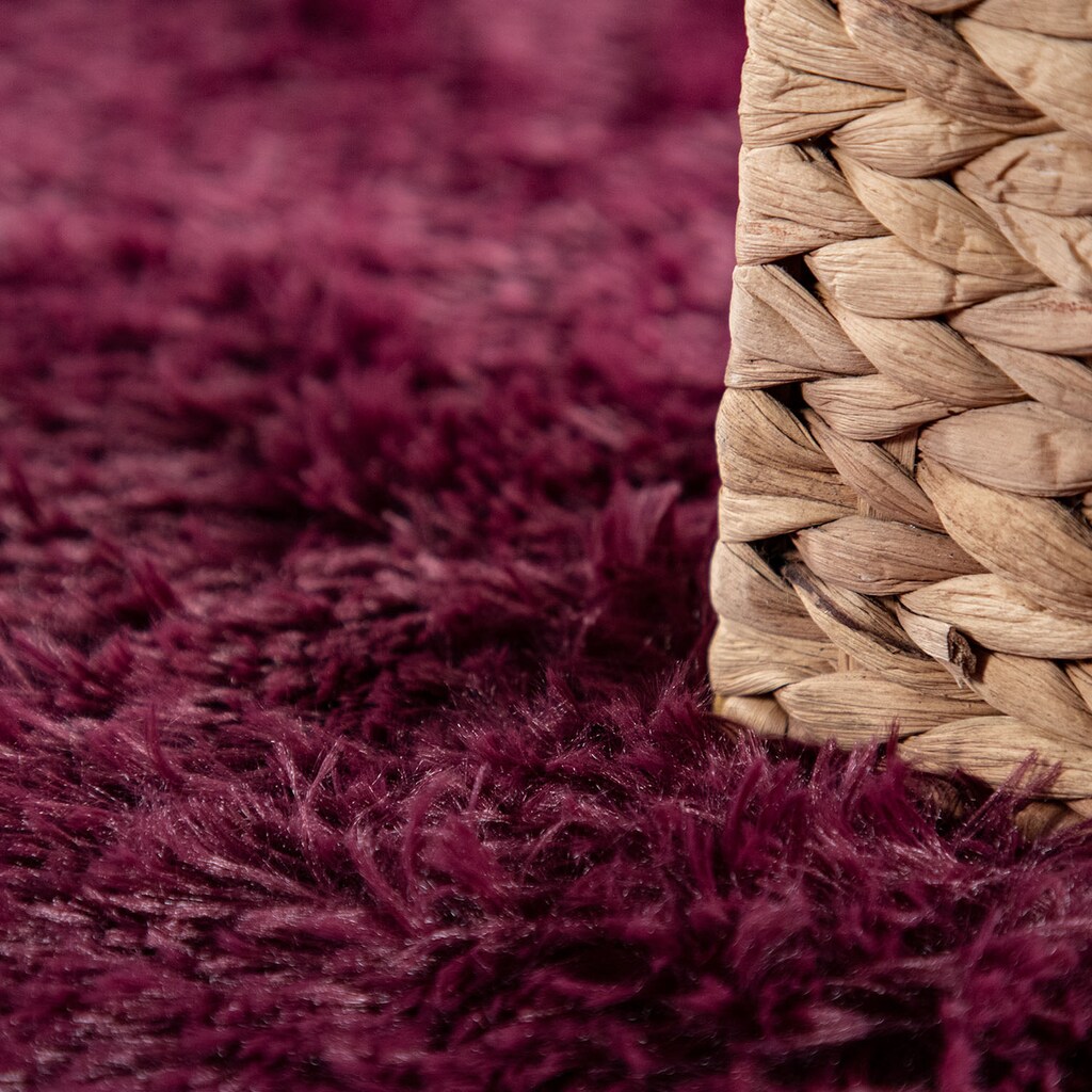 Paco Home Hochflor-Teppich »Silky 591«, rechteckig, 37 mm Höhe, Uni-Farben, besonders weich und kuschelig