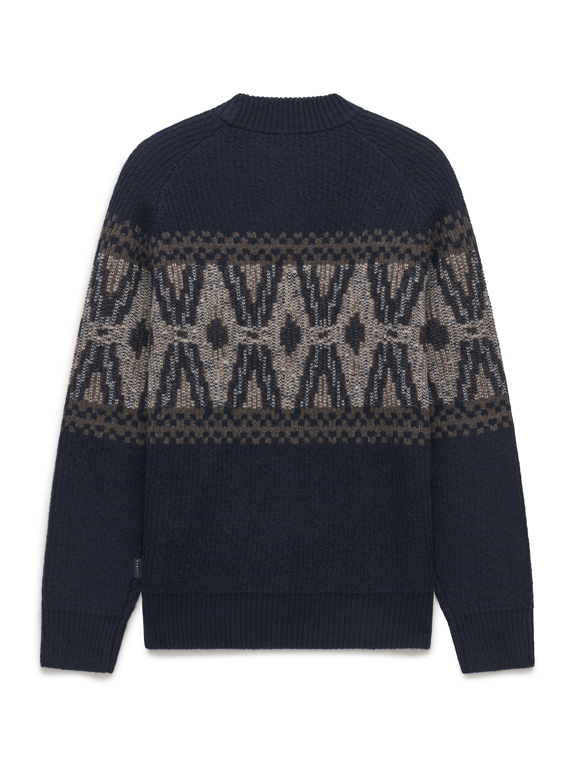 bugatti Rollkragenpullover »Regular Fit« Regular Fit Wollmix Jacquard