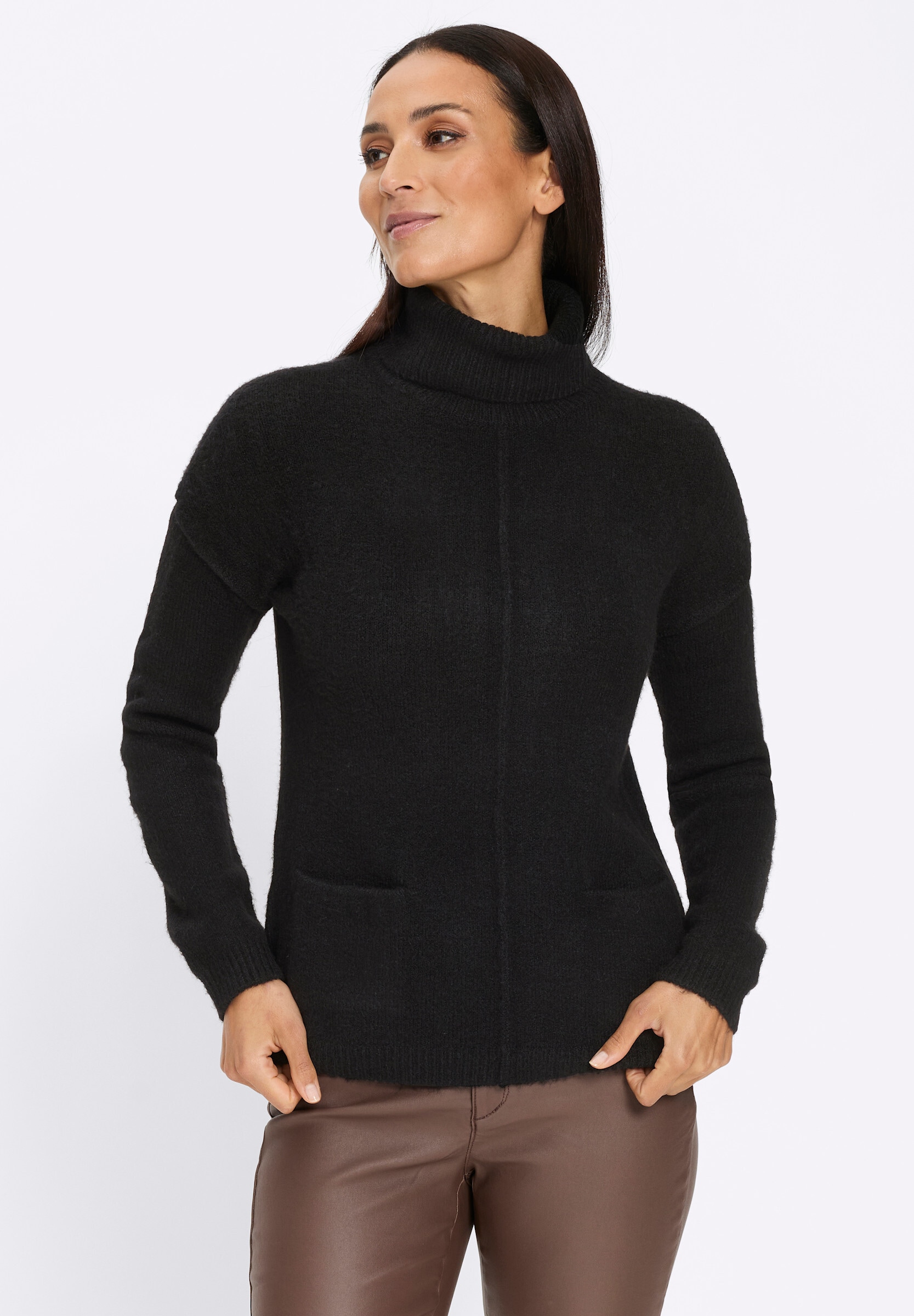 heine Strickpullover »Rollkragen-Pullover Rollkragenpullover mit eingearbeiteten Taschen«