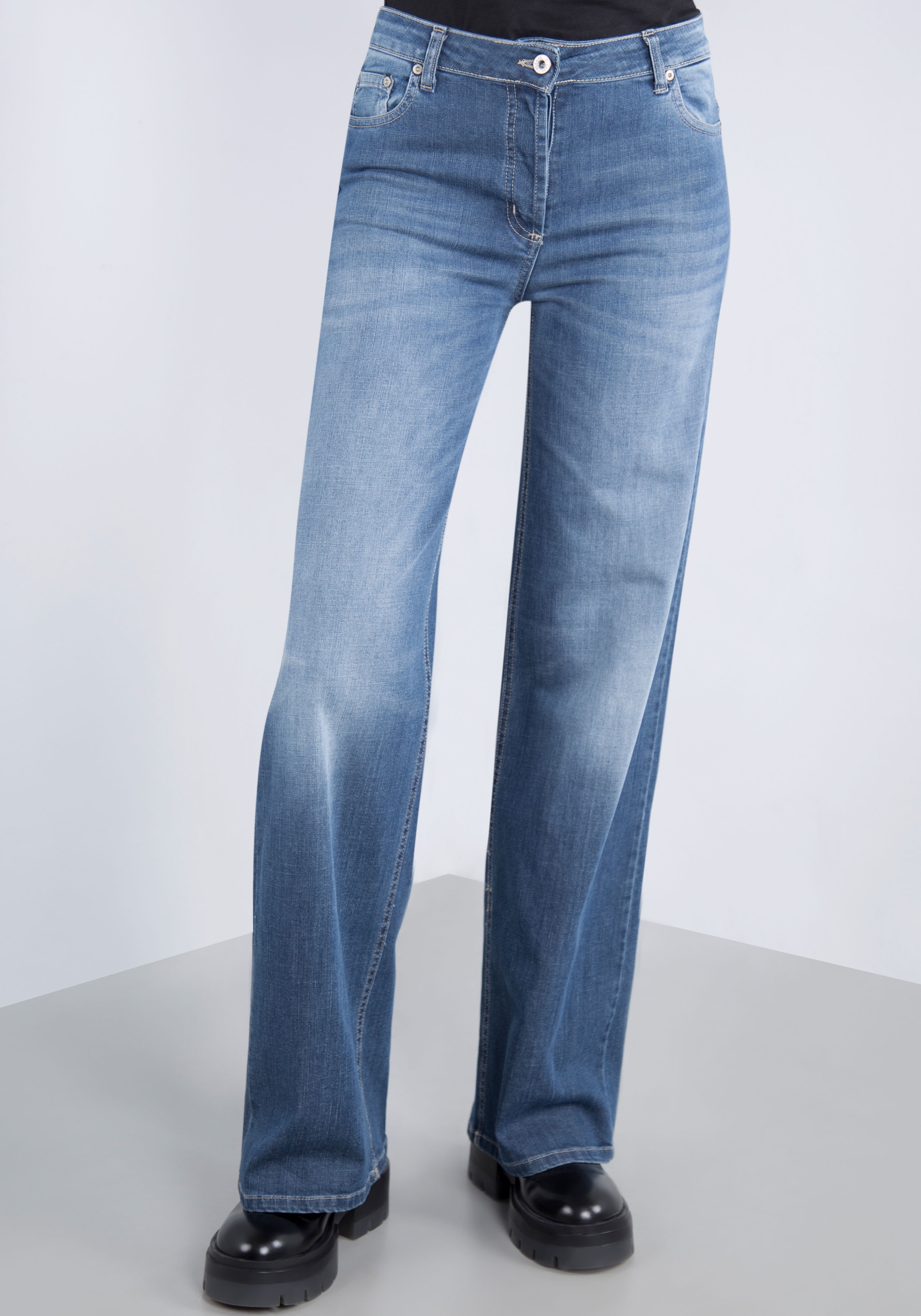 Please Jeans 5-Pocket-Jeans, mit weitem Bein