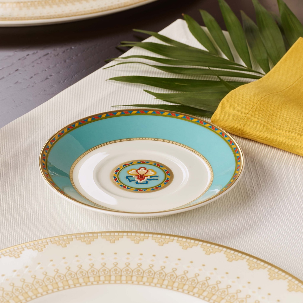 Villeroy & Boch Tasse »Espressotassen mit Untertassen Samarkand Aquamarin 50 ml 12er Set bunt«