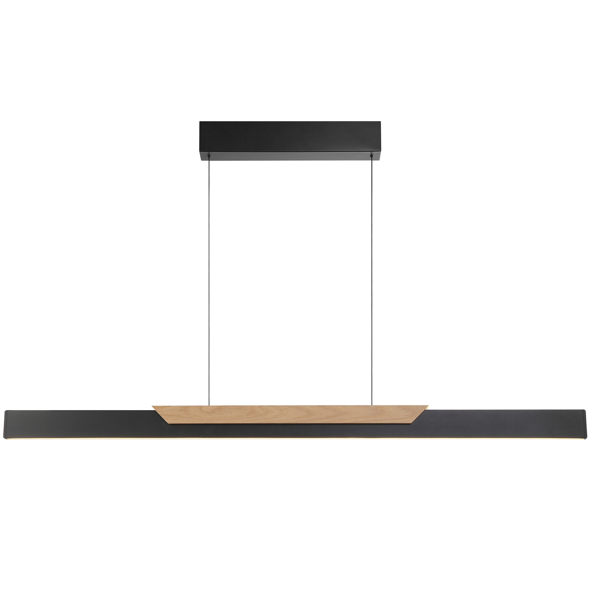 lumiCouture LED Pendelleuchte »Arcus« LED-Modul 1 Stk. Warmweiß 121 x 180 cm, 4500 Lumen, 2700 Kelvin, Holz/Metall, schwarz/braun