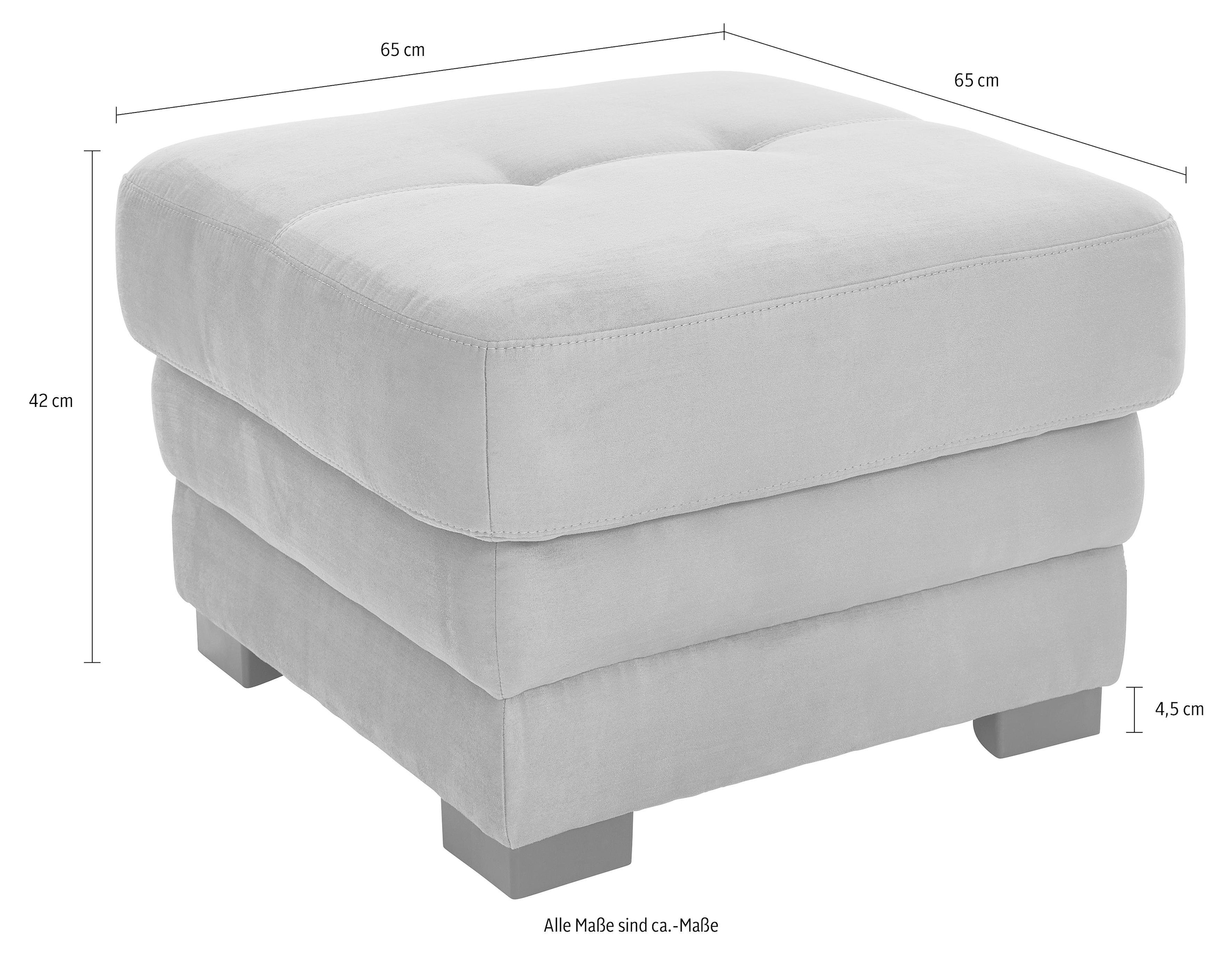 COTTA Polstergarnitur »Royale«, (Set), bestehend aus Ecksofa & Hocker, optional mit Bettfunktion und -kasten