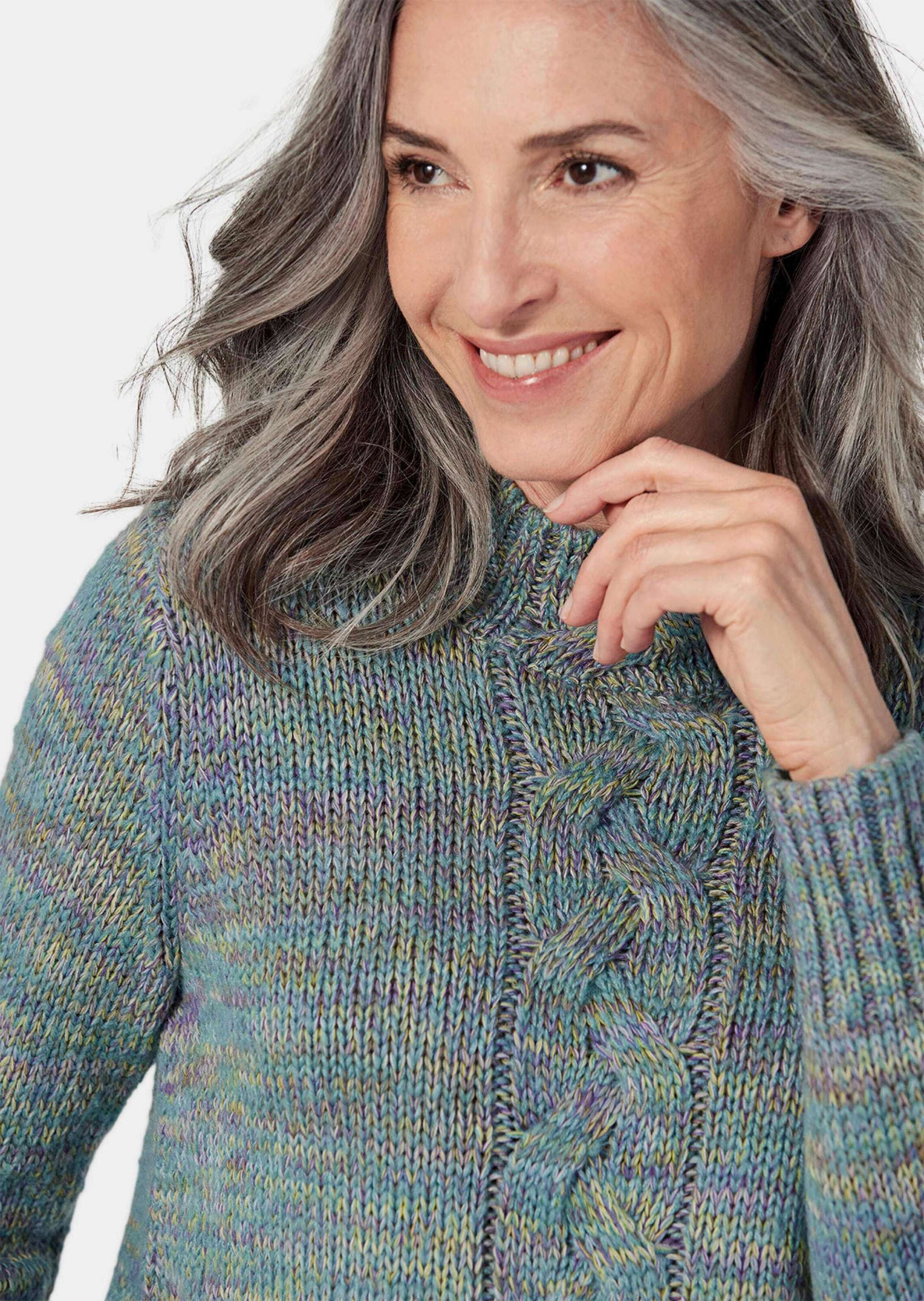 GOLDNER Rundhalspullover »Strickpullover mit Zopfstrick«