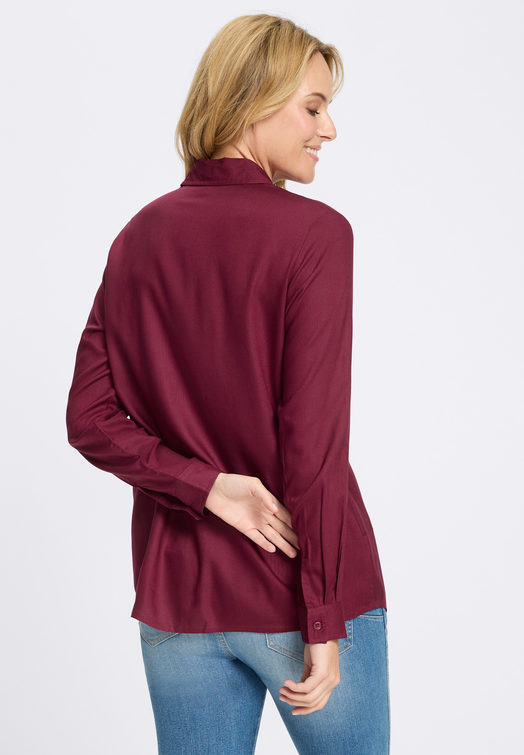 Sieh an! Klassische Bluse »Longbluse Longbluse in leichter A-Form«