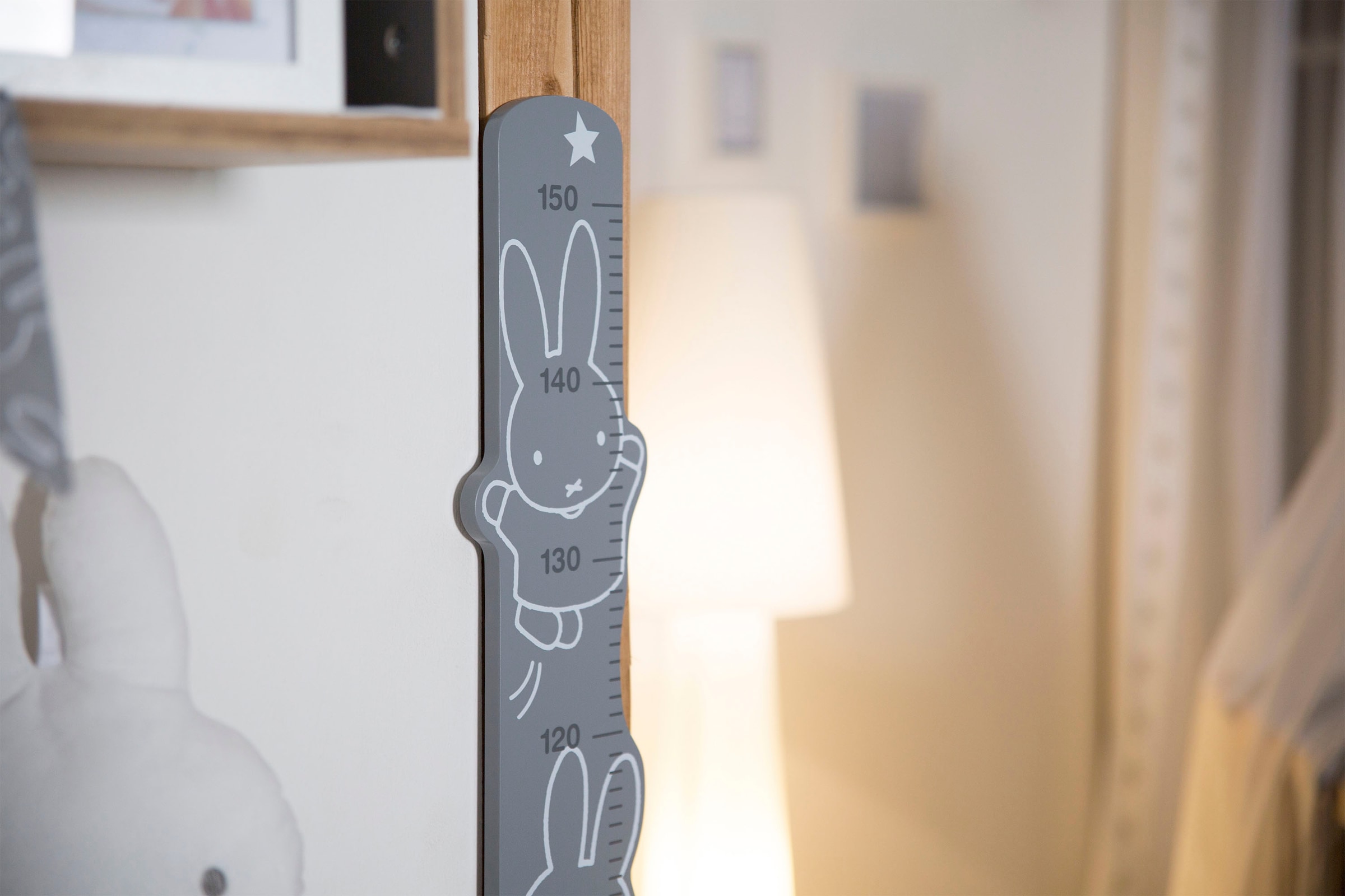 roba® Messlatte »miffy®, grau« Skala von 70 cm bis 150 cm