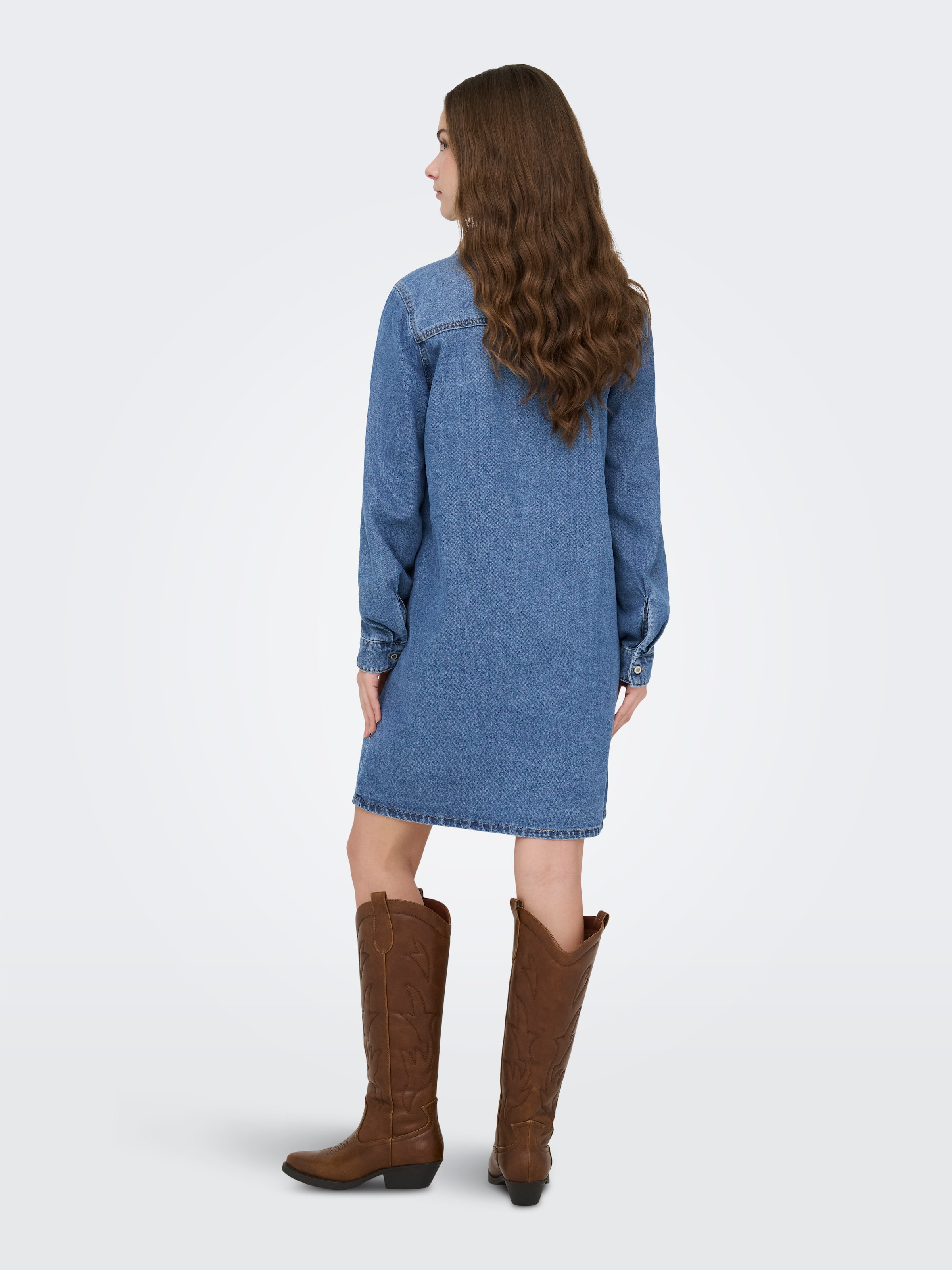 ONLY Jeanskleid »ONLLISA L/S DNM DRESS GUA NOOS« Brusttaschen