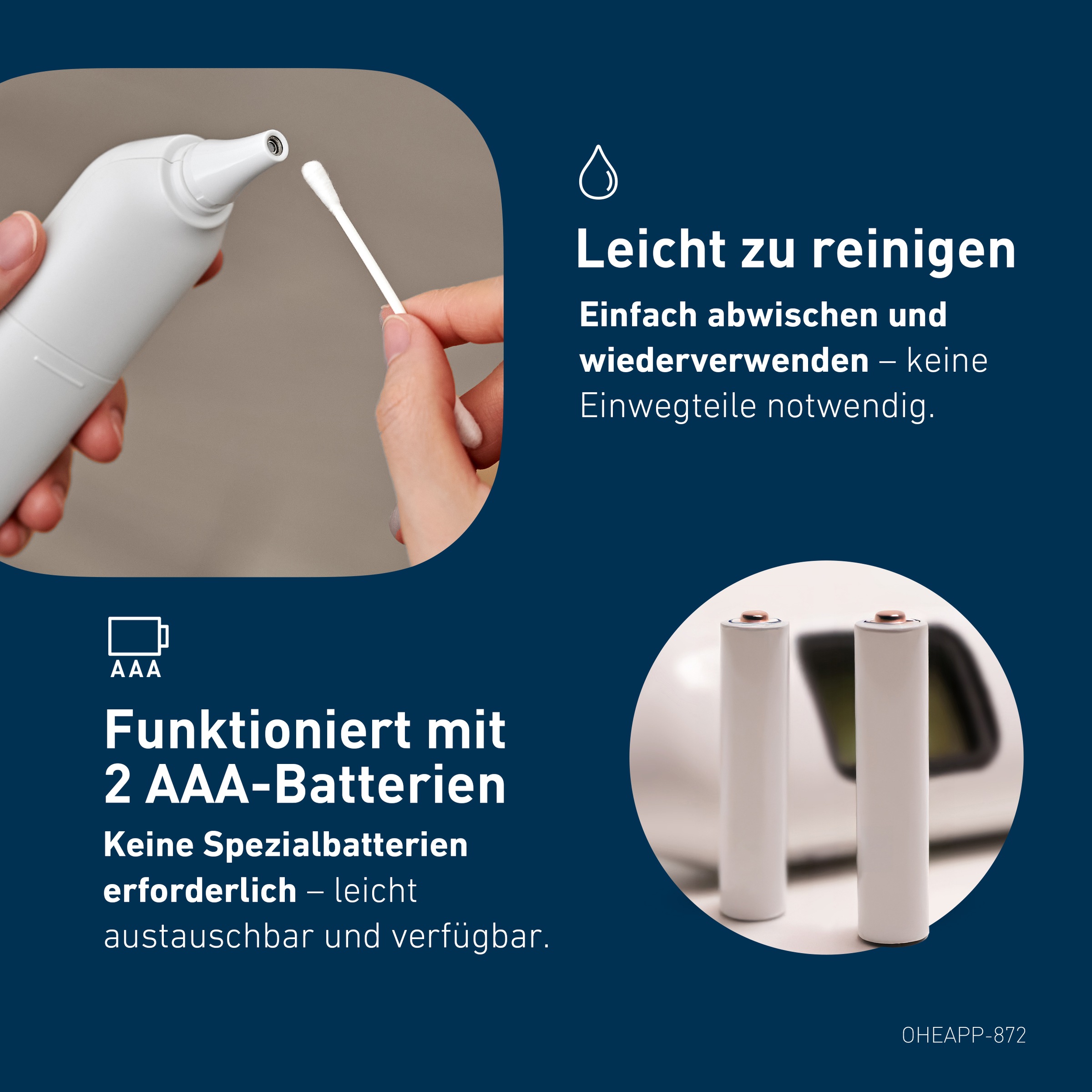 Omron Ohr-Fieberthermometer »Gentle Temp 533« Schnelle, präzise 1-Sekunden-Messung, keine Einweg-Schutzhüllen nötig