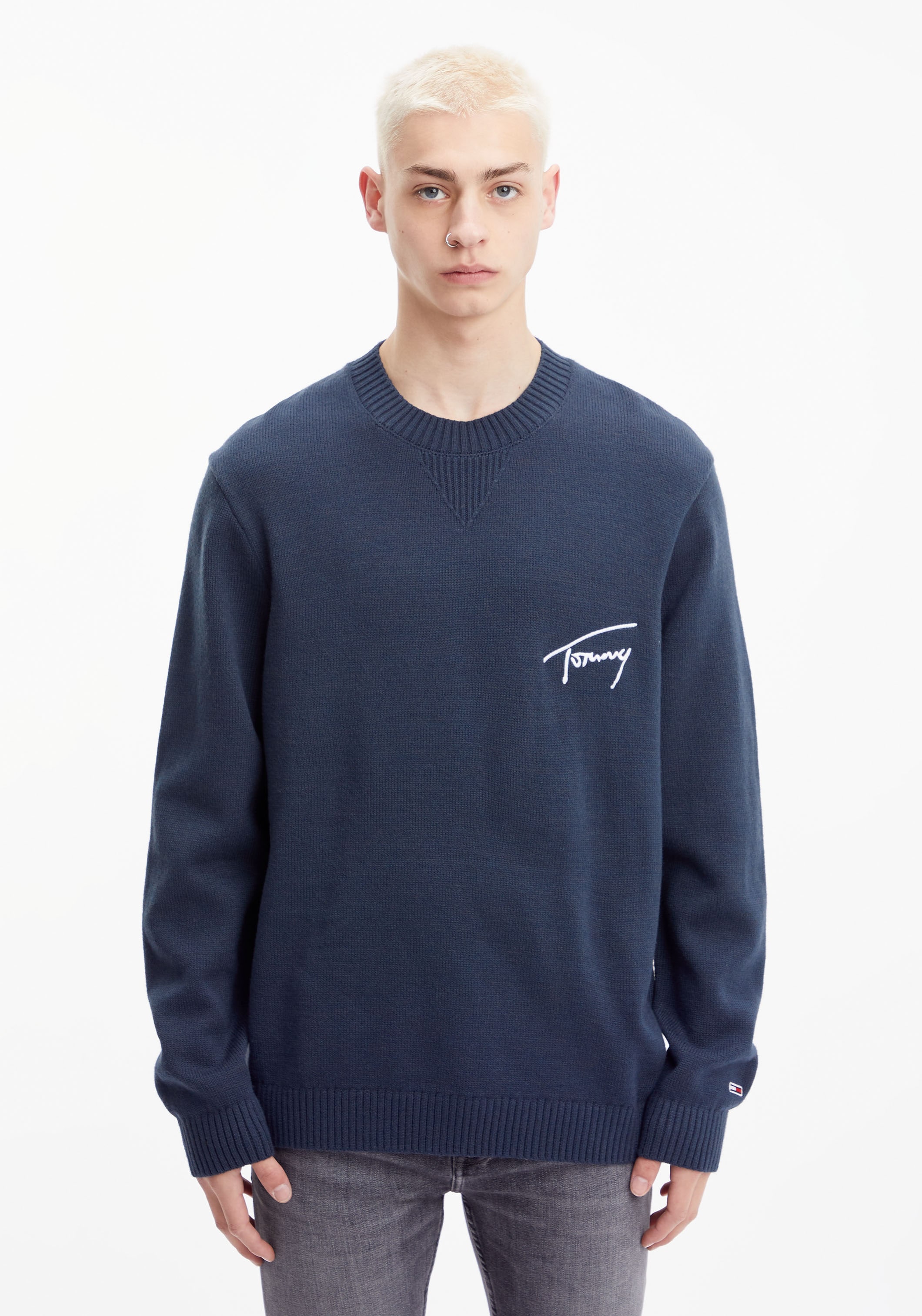 Jeans »TJM bei Tommy SWEATER« SIGNATURE Strickpullover ♕ RLXD