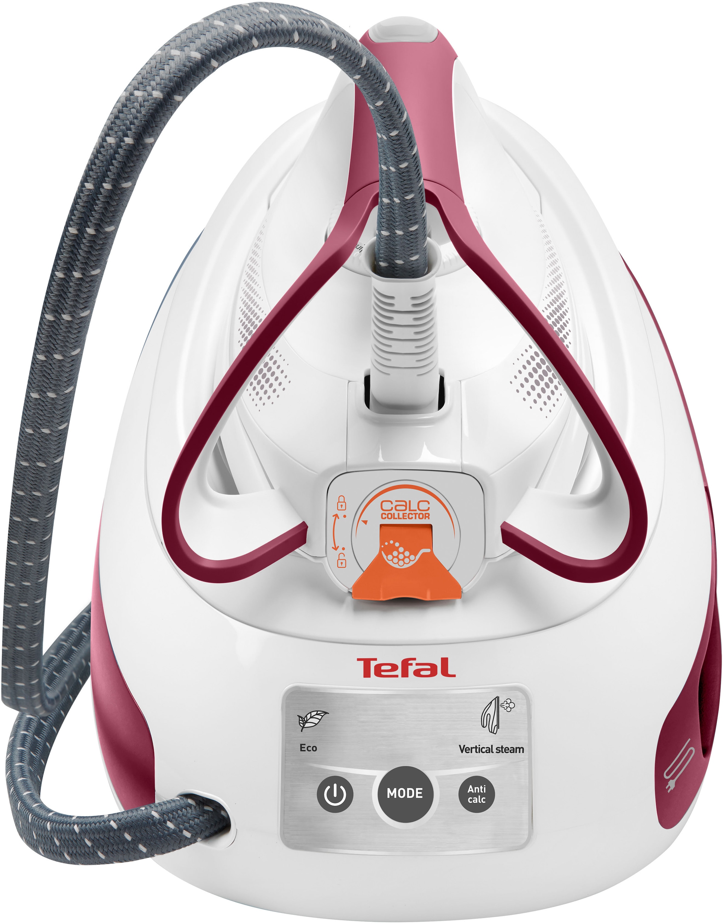 Tefal Dampfbügelstation »Express Anti-Calc, 2800 W, 1,8 Liter Wassertank, Anti-Kalk-Kollektor,«, 2800 W, Dauerdampfmenge 120 g/Min, Dampfstoß 400 g/Min, SV8012