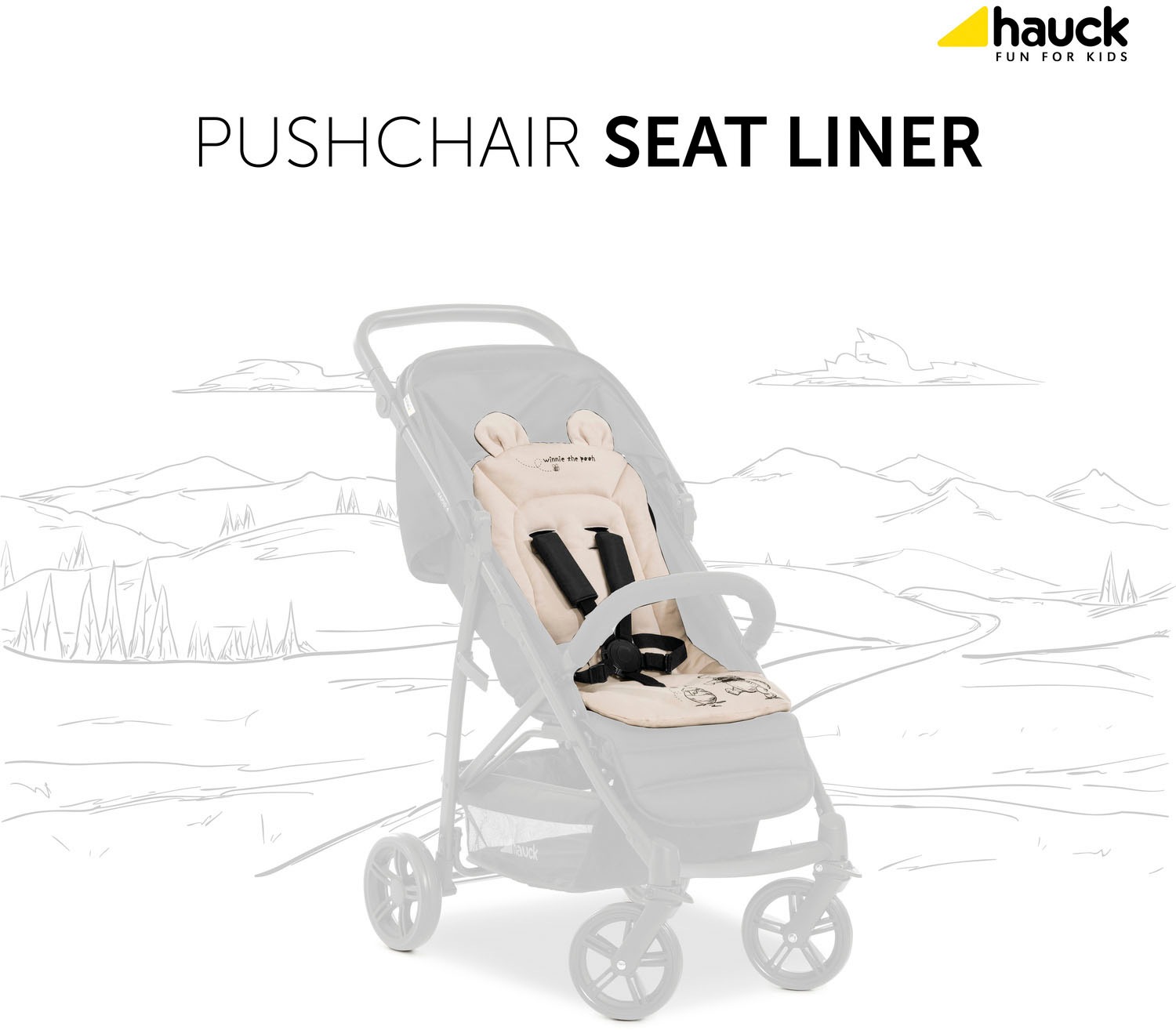 Hauck Kinderwagen-Sitzauflage »Seat Liner, Winnie the Pooh beige«