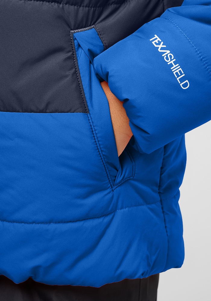 Jack Wolfskin Outdoorjacke »TWO HILLS INS JACKET K« mit Kapuze