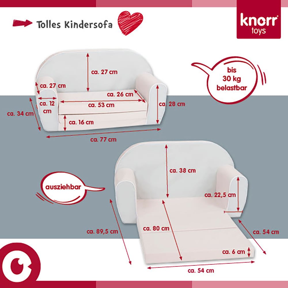 Knorrtoys® Sofa »Regenbogen«, für Kinder; Made in Europe