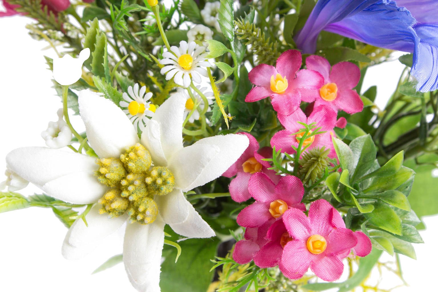 »Edelweiß-Enzian-Alpenrosenstrauß« Raten bestellen Botanic-Haus auf Kunstblume
