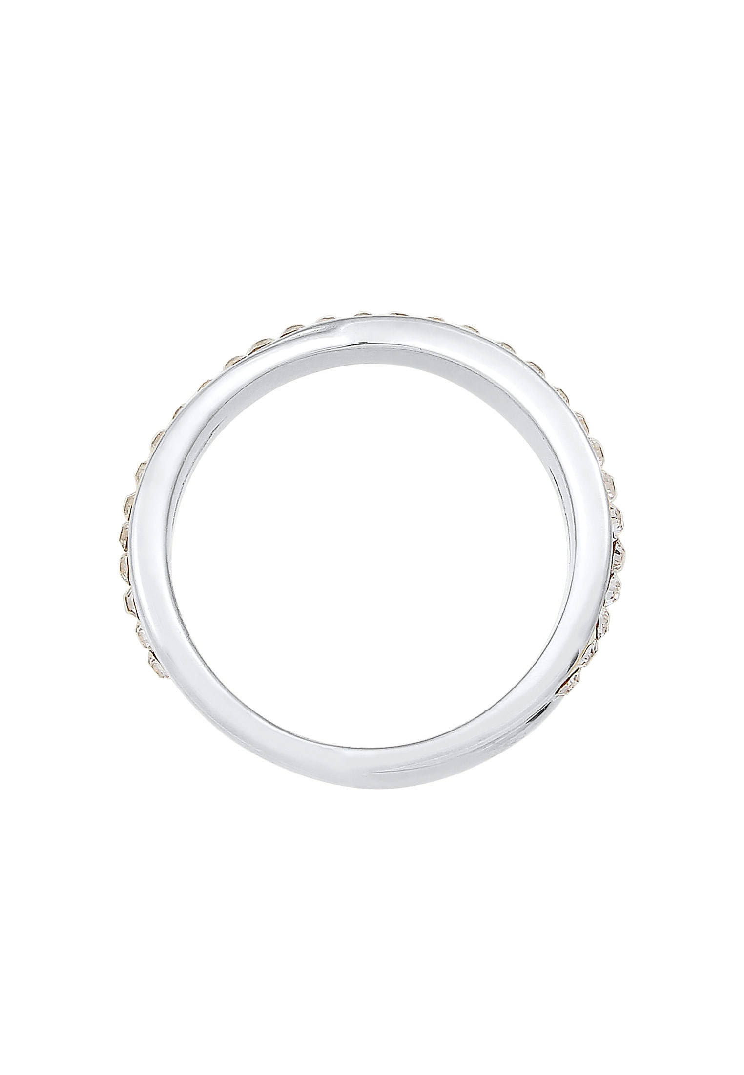Elli Silberring »Ring Wickelring Zart Kristalle 925 Silber«