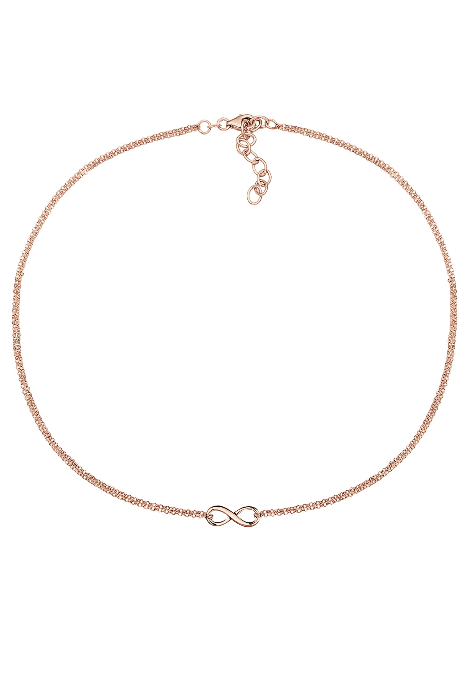 Elli Choker »Halskette Choker Erbskette Infinity Unendlichkeit 925 Silber«