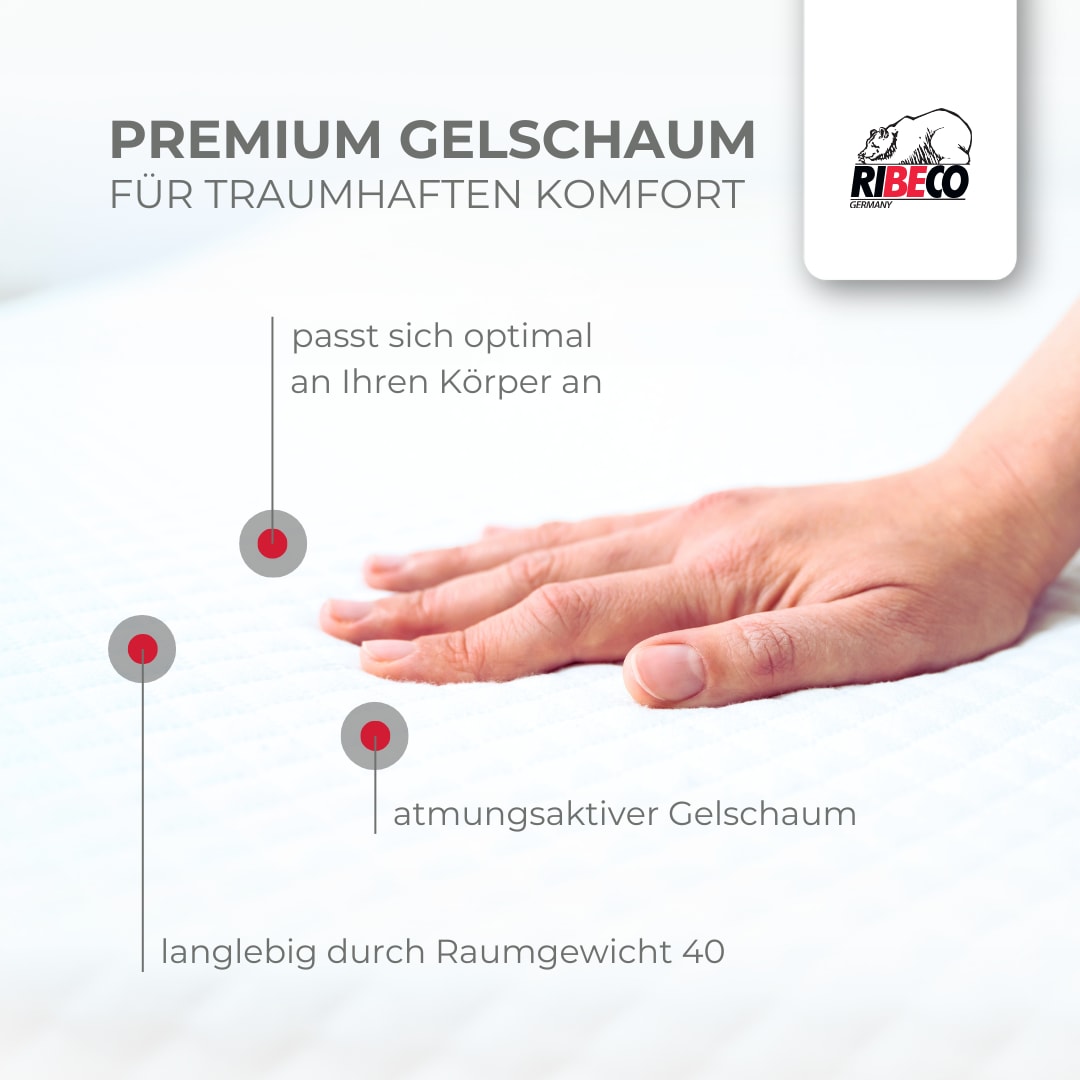 RIBECO Topper »Aaron«, (1 St.), optimale Druckentlastung
