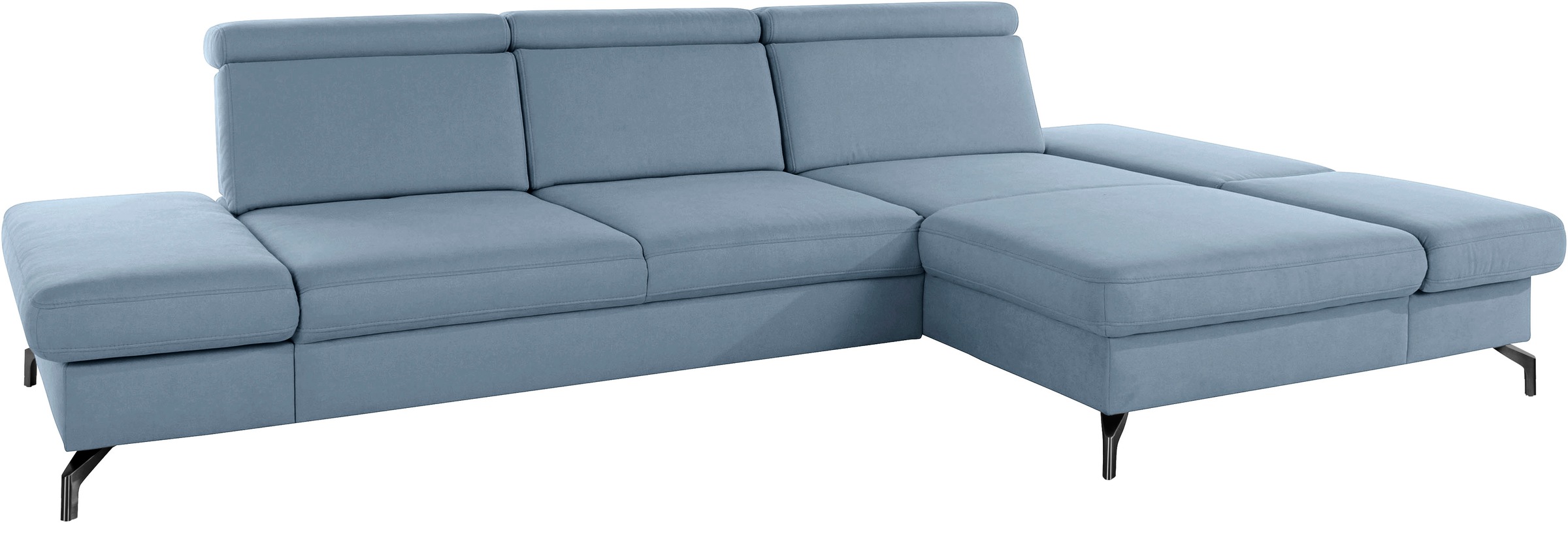 sit&more Ecksofa »Brisbane L-Form«, Fußhöhe 12 cm, inklusive Sitztiefen-, Armteil- und Kopfteilverstellung