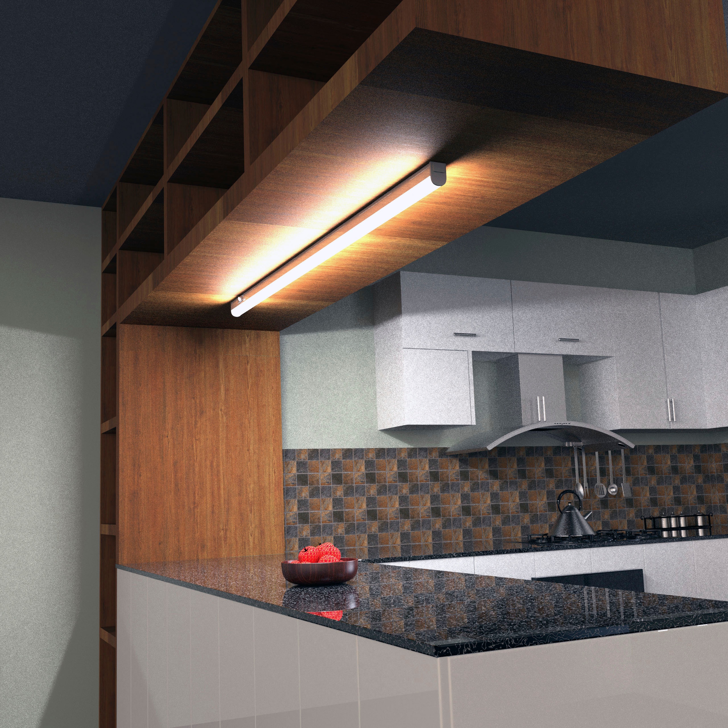 Briloner Leuchten LED Unterbauleuchte »2379106 TOOK«, Leuchtmittel LED-Board | LED fest integriert, LED Lichtleiste, 87,3x2,2x3cm, Weiß, 10W, Küche, Schrank, Küchenlampe