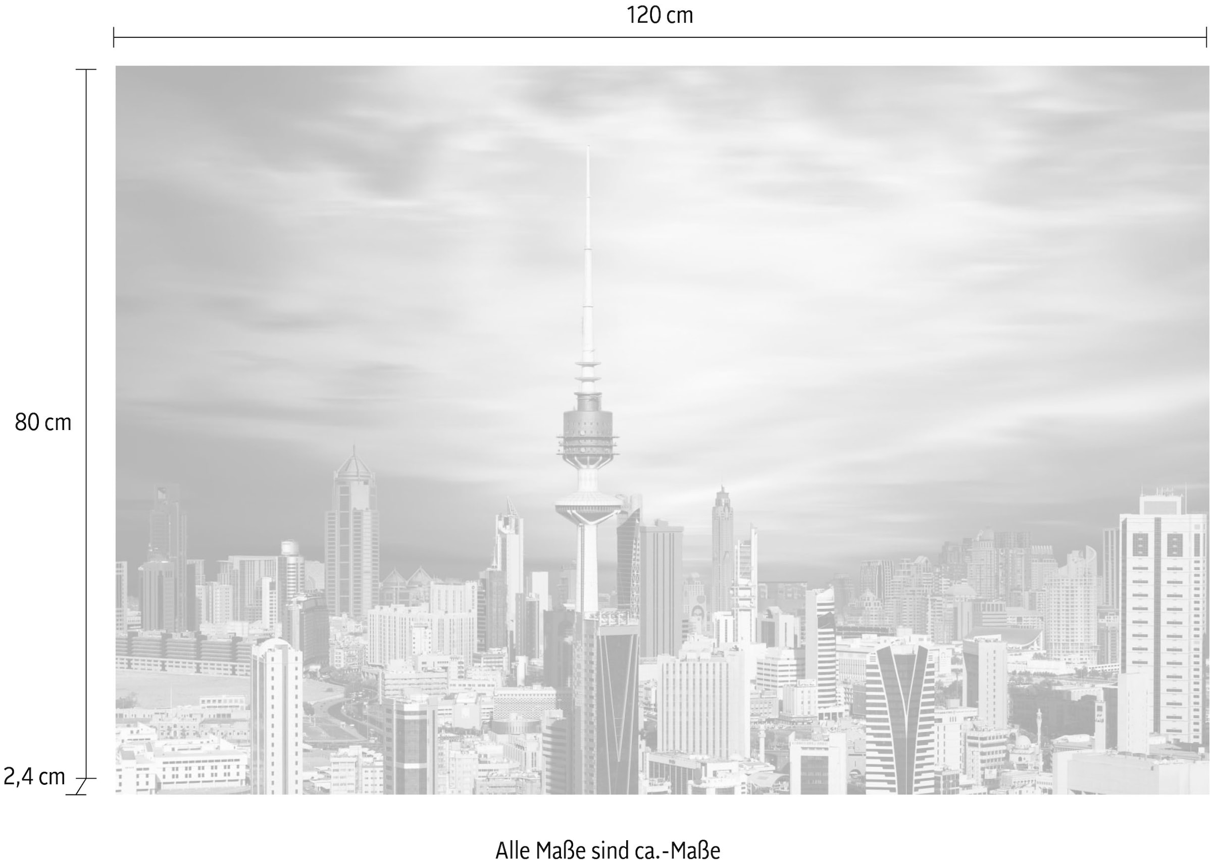 queence Acrylglasbild »Skyline«, Skyline-Gebäude-Städte, Fine Art-Print in Galeriequalität