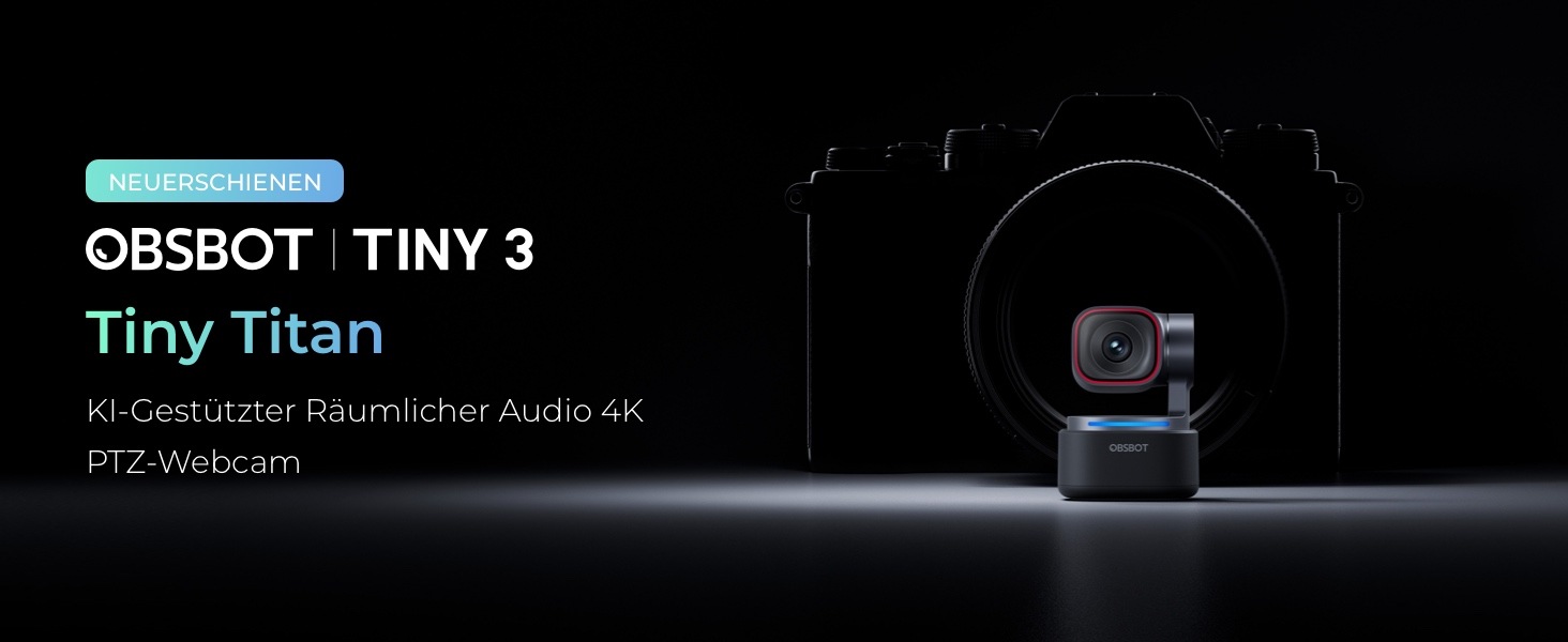 OBSBOT Webcam »OBSBOT TINY 3« 4K Ultra HD