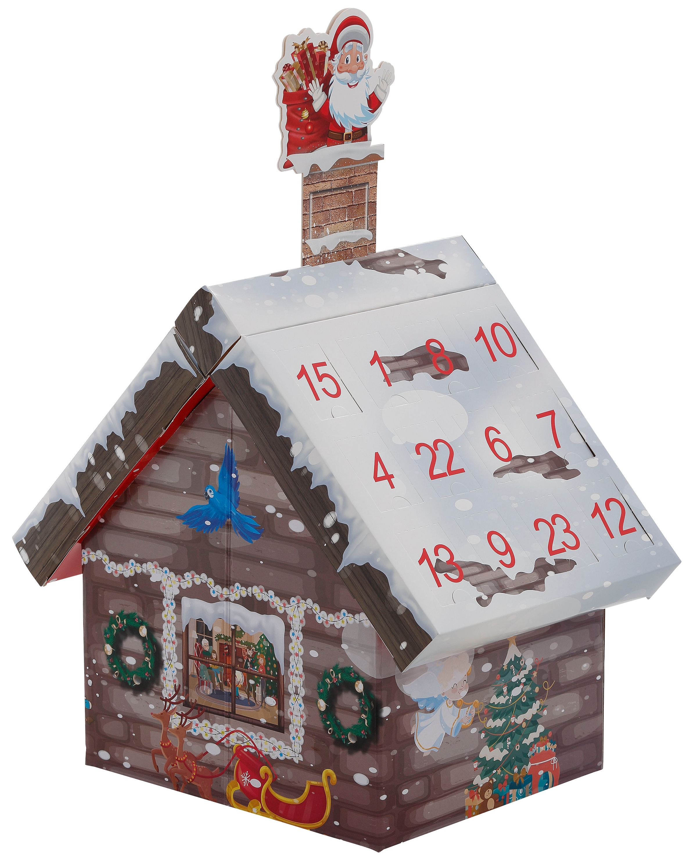 Adventskalender handdekorierte Erwachsene, für my Minifiguren, »Roana, Weihnachtsdeko«, home Adventskalender-Haus mit Mini-Glaskugeln