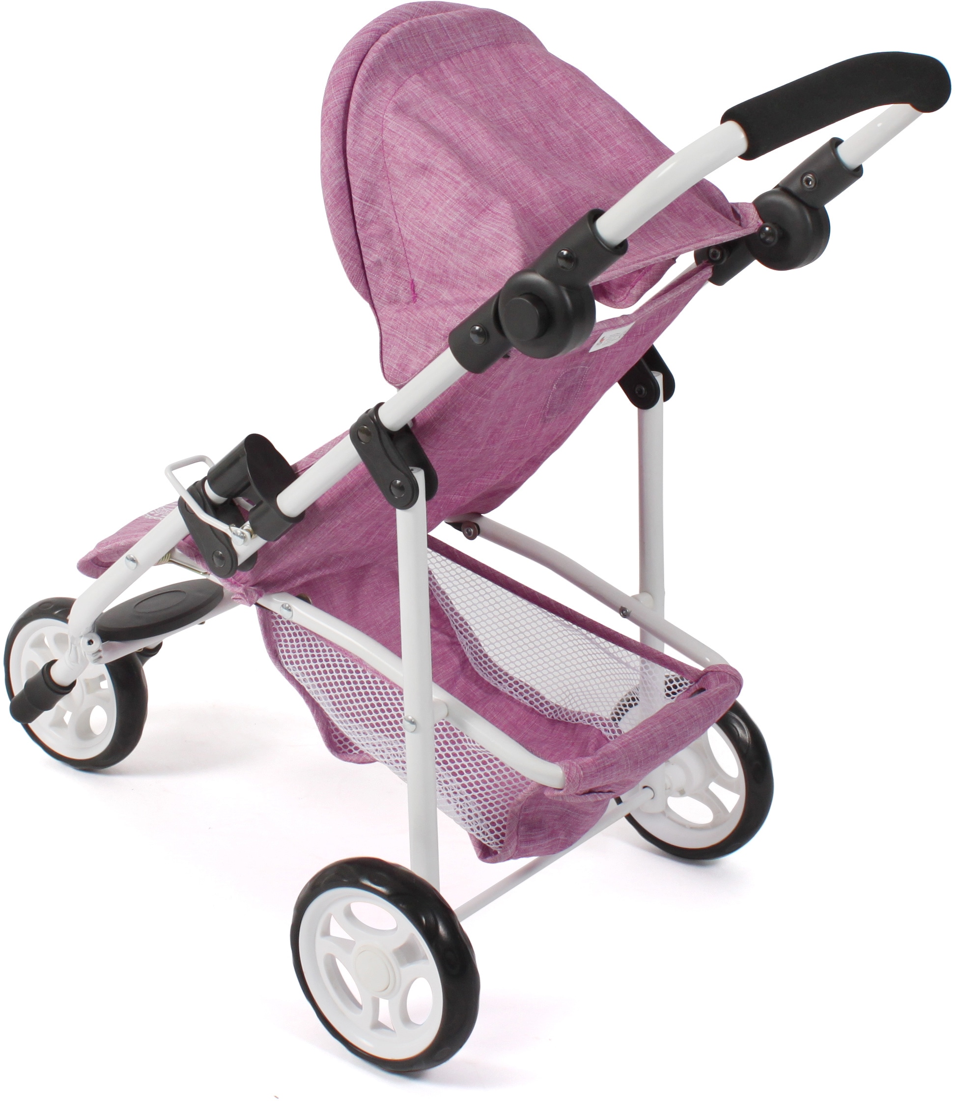 CHIC2000 Puppenbuggy »Jogging-Buggy Lola, Jeans Pink«, mit klappbarem Verdeck