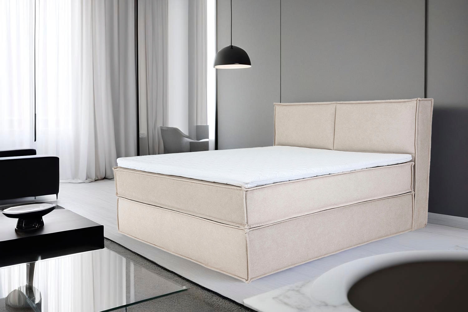 Home affaire Boxspringbett »Sophielle, erhältlich in den Breite 160, 180 & 200cm« inkl. Topper und Taschen-Federkernmatratze