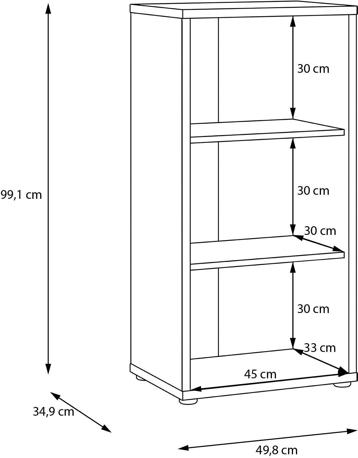FORTE Kommode »Alice Springs Vitrine, erhältlich in 2 Größen Push to Open« Glatüre, Grifflos, 2 Ausführungen