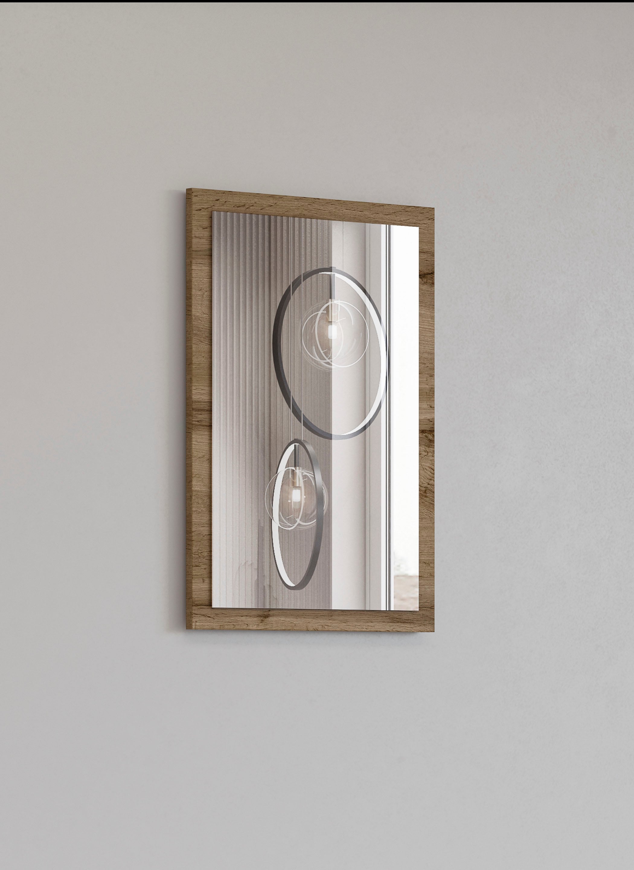 INOSIGN Garderobenspiegel »Cross,Breite 40-60 cm moderner Flurspiegel hochkant oder quer hängend«, Wandspiegel mit Rahmenoptik