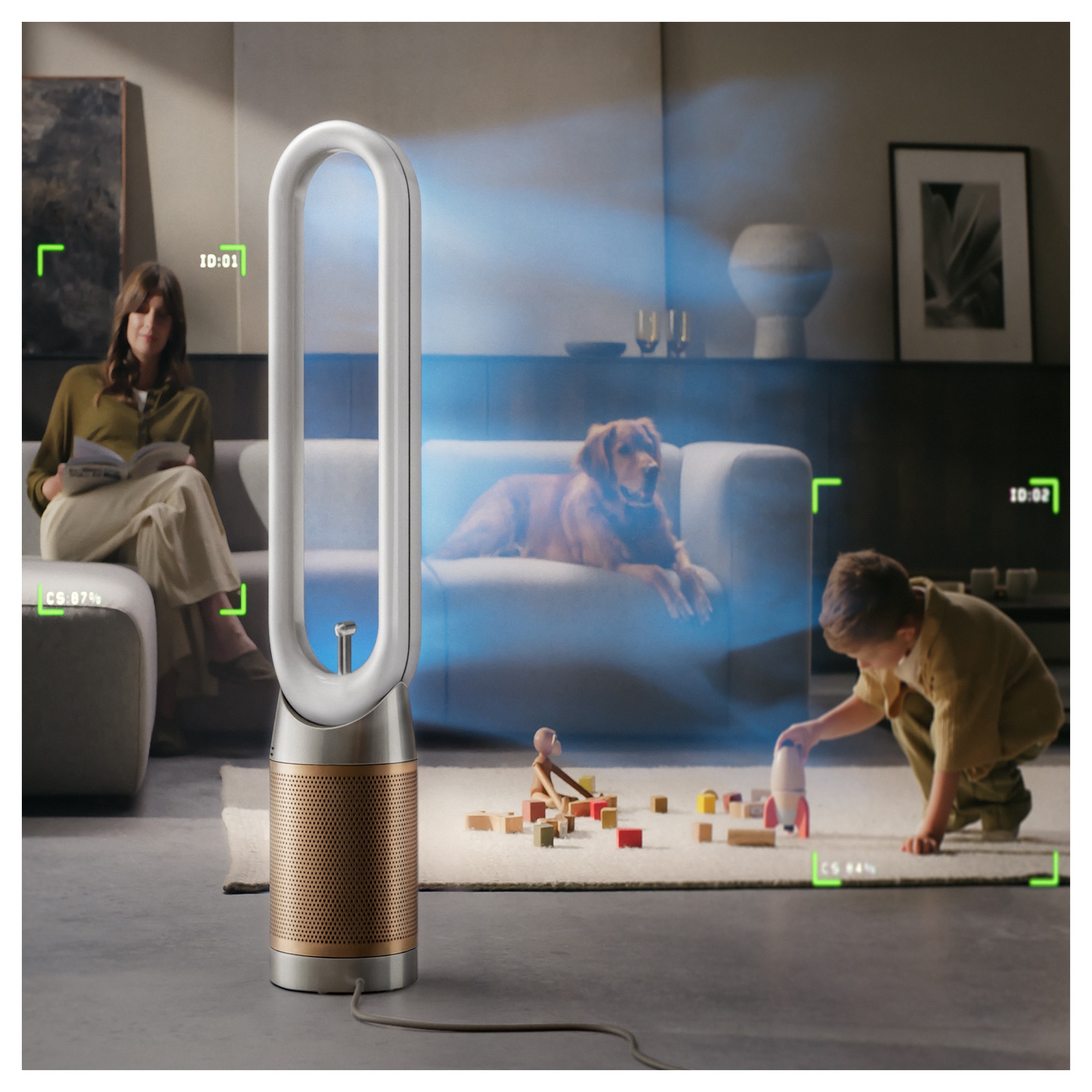 DYSON Luftreiniger »und Ventilator Dyson Find+Follow Purifier Cool PC3« für 40 qm Räume