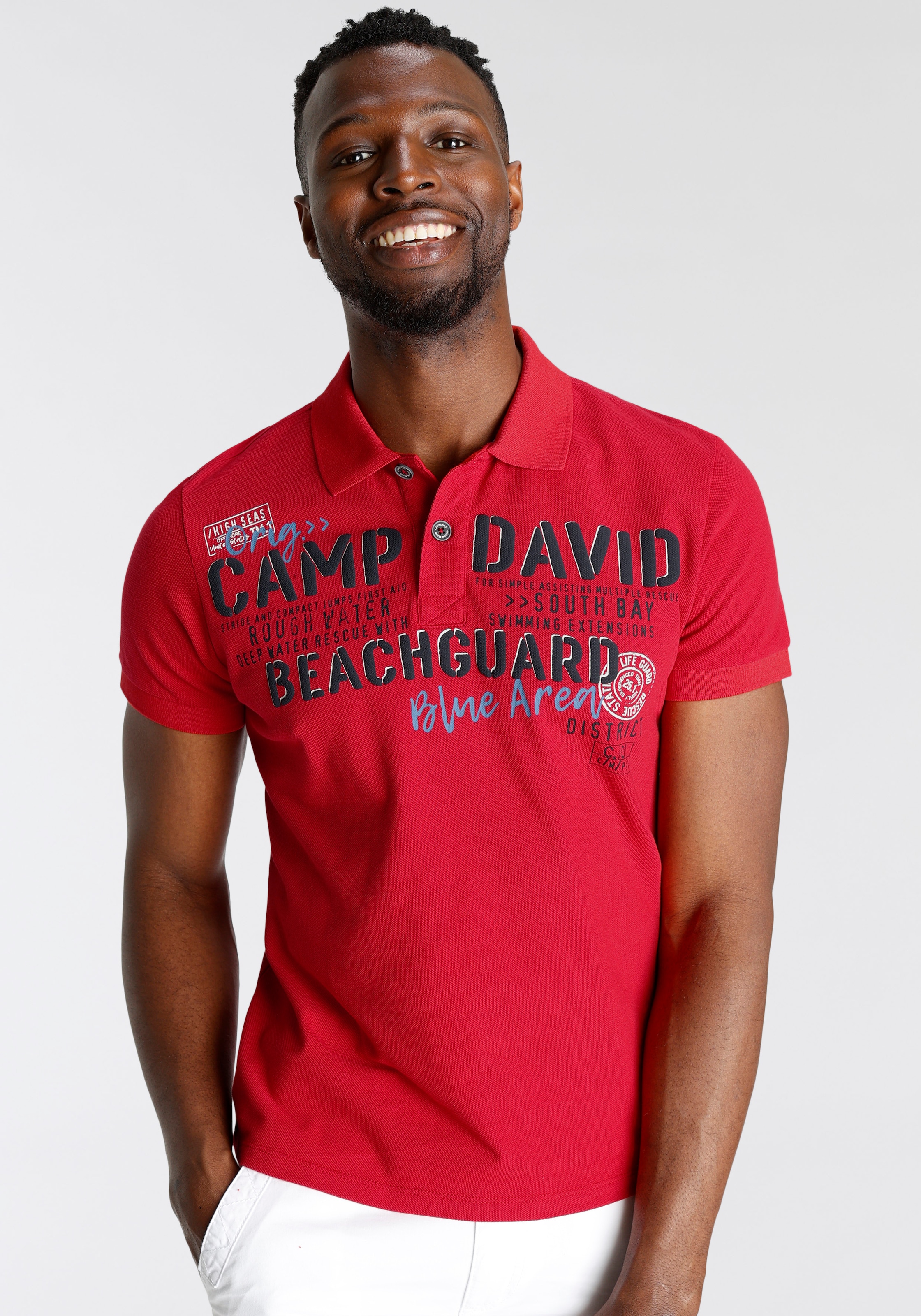 CAMP DAVID Poloshirt, in hochwertiger Piqué-Qualität