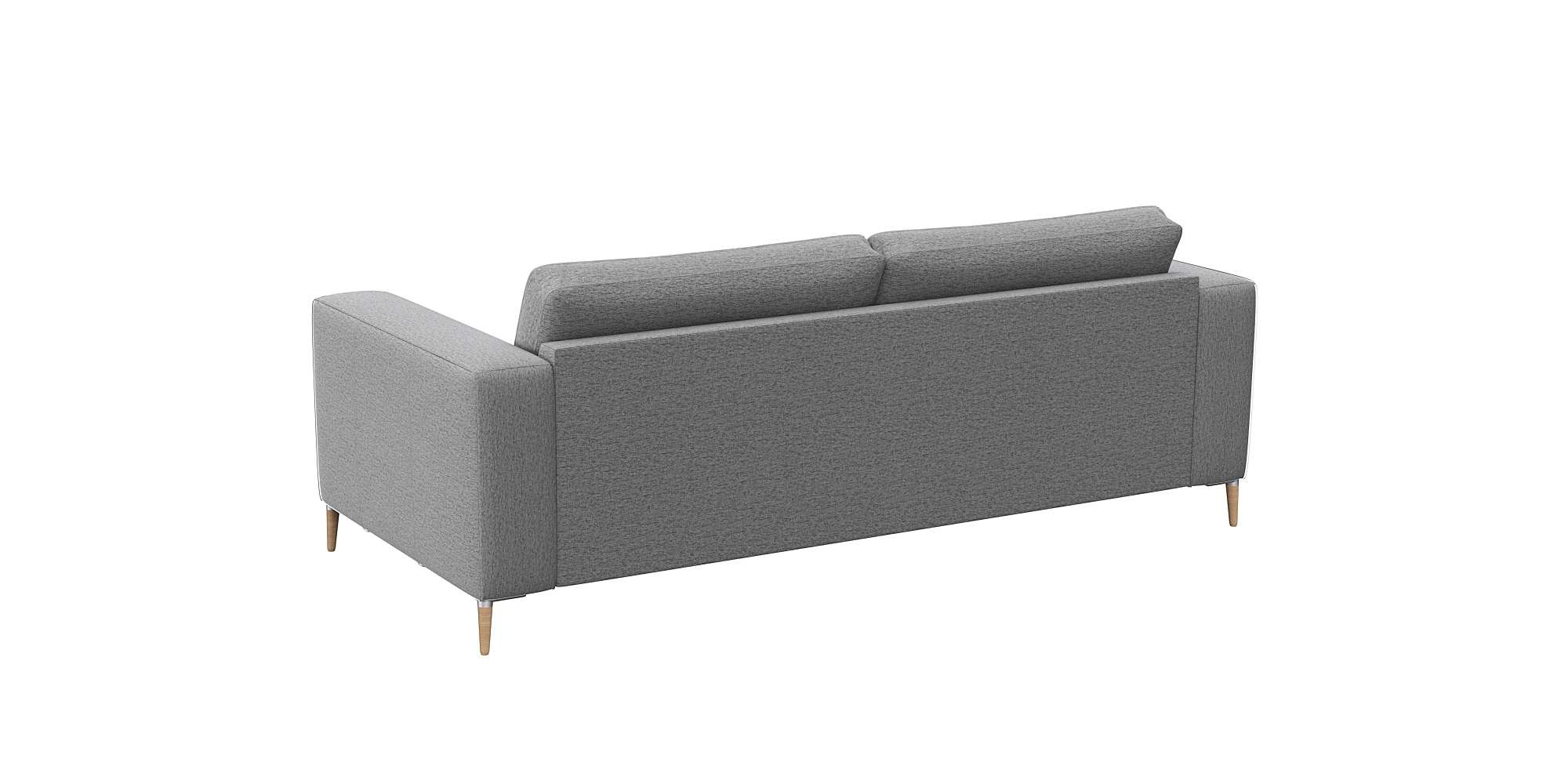 FLEXLUX 2,5-Sitzer »Fiore, super Sitzkomfort durch Kaltschaum,«, breite Armlehnen, Füße Alu+ Eiche