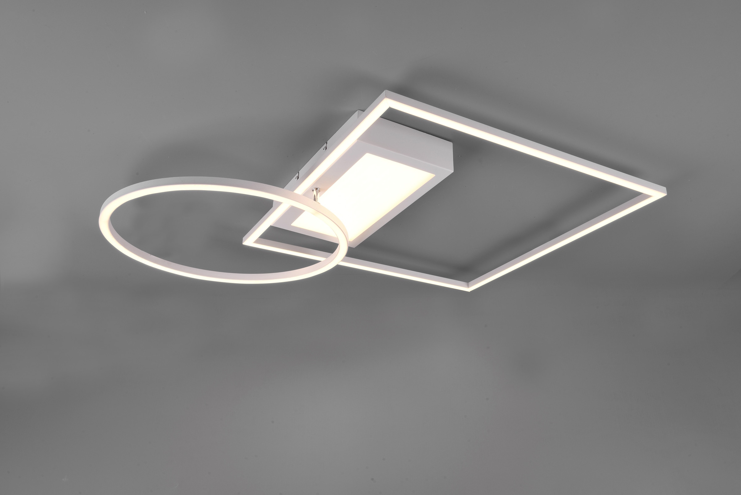 TRIO Leuchten LED Deckenleuchte »Downey«, 1 flammig, Leuchtmittel LED-Modul | LED fest integriert, Lichtfarbe stufenlos einstellbar, Memory Funktion, intgrierter Dimmer