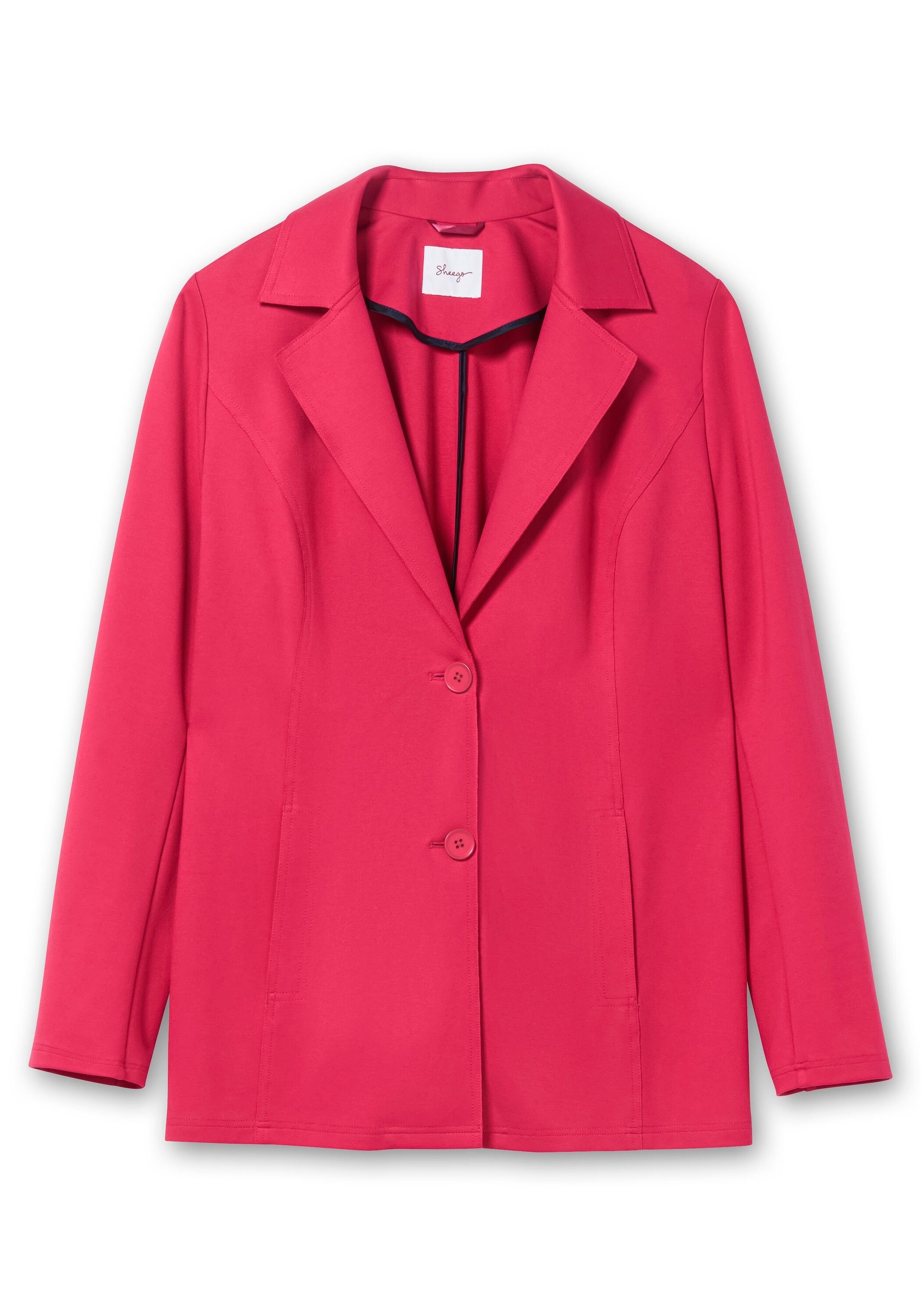 Sheego Sweatblazer »Blazer aus Milano-Ripp, mit Reverskragen«