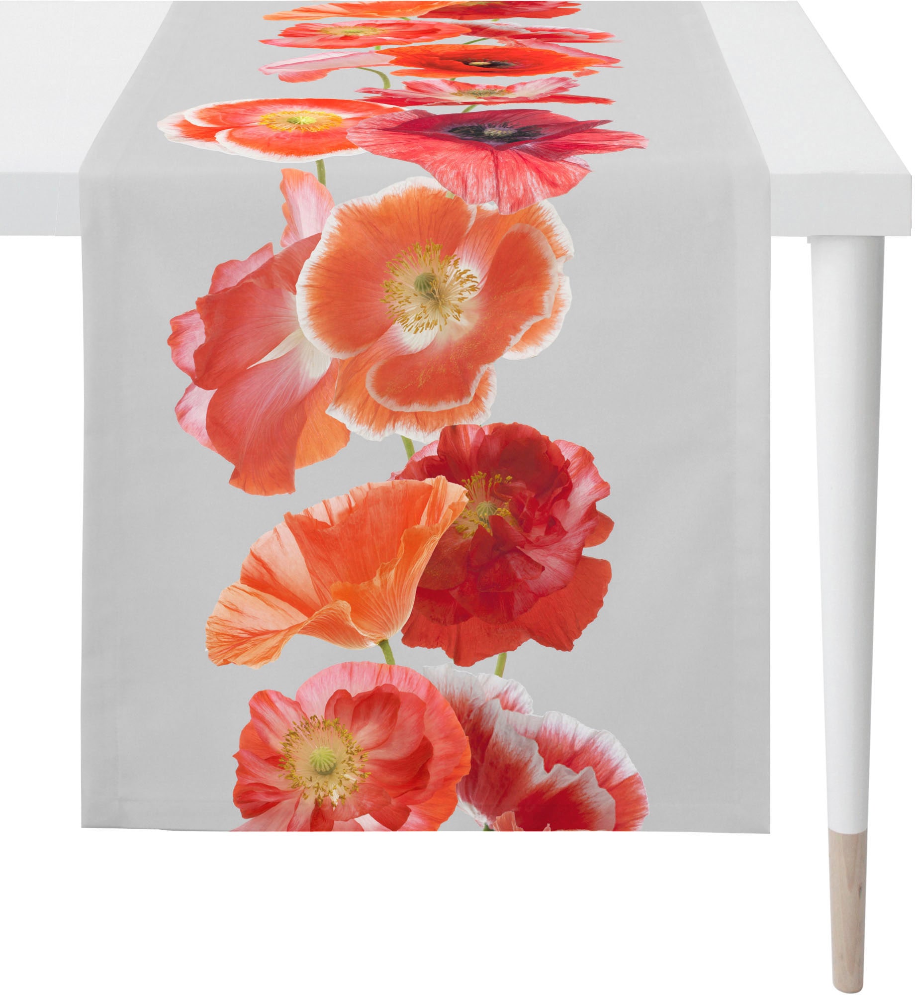 APELT Tischläufer »6854 SUMMERTIME, Sommerdeko, Sommer«, (1 St.), mit Blumenmotiv, Digitaldruck, roter Klatschmohn