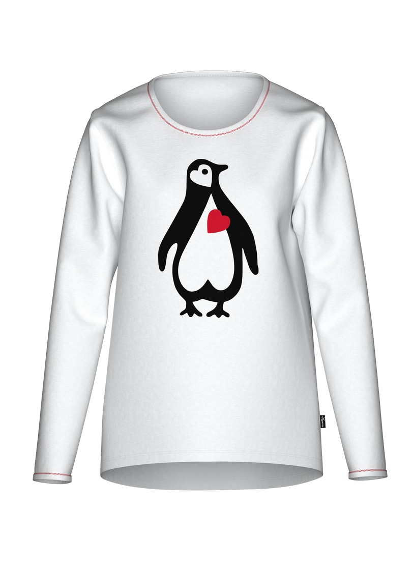 Trigema Schlafanzug »TRIGEMA Pyjama-Oberteil mit herzigem Pinguin-Print«, (1 tlg.)