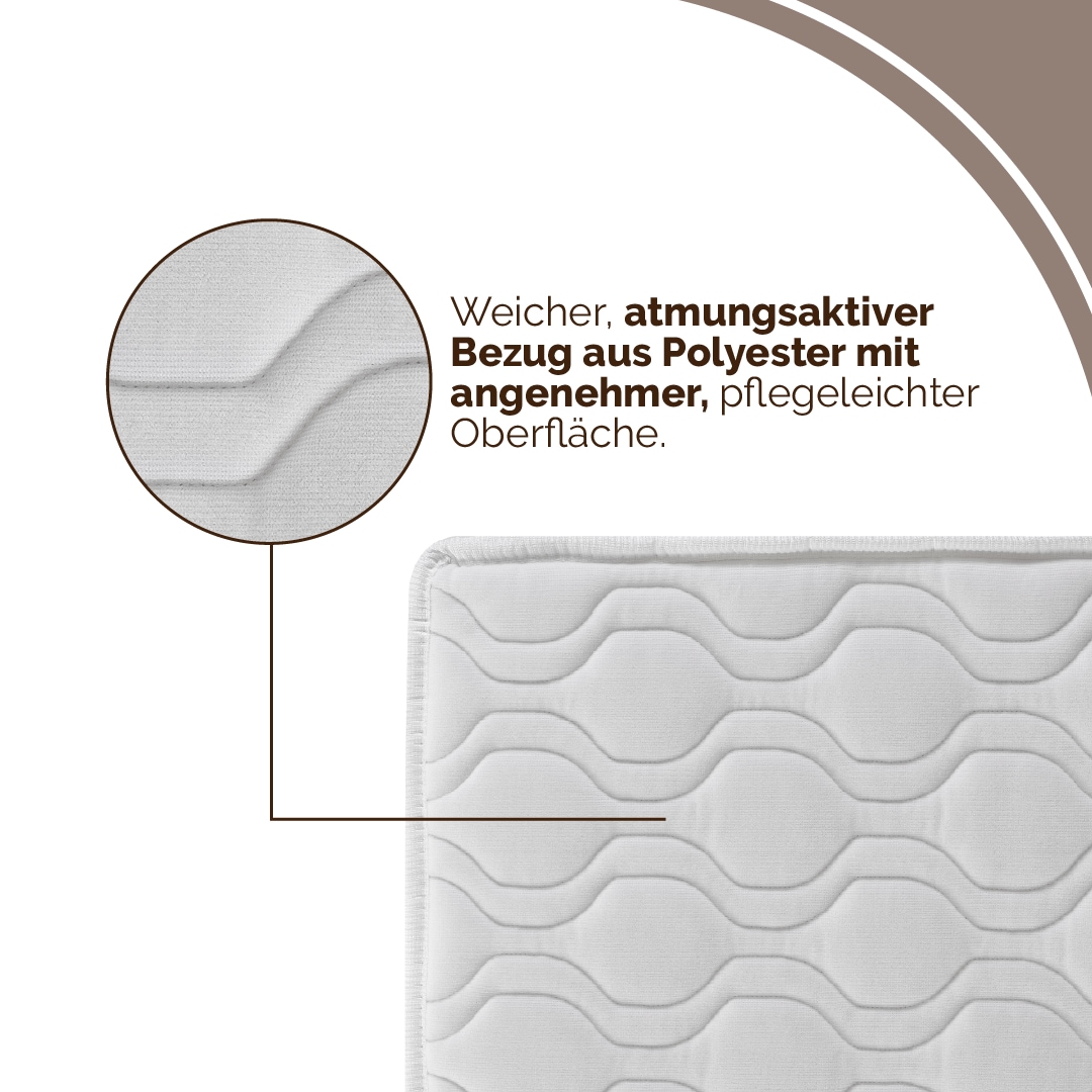 DI QUATTRO Komfortschaummatratze »18 cm Duo Wendematratze, ideale Partnermatratze, atmungsaktiv« 18 cm hoch Raumgewicht: 28 kg/m³ 1-tlg., 1 Stk. tlg. 7 Zonen Matratze in H2+H3 & H4+H5, 90x200 cm, 140x200 cm