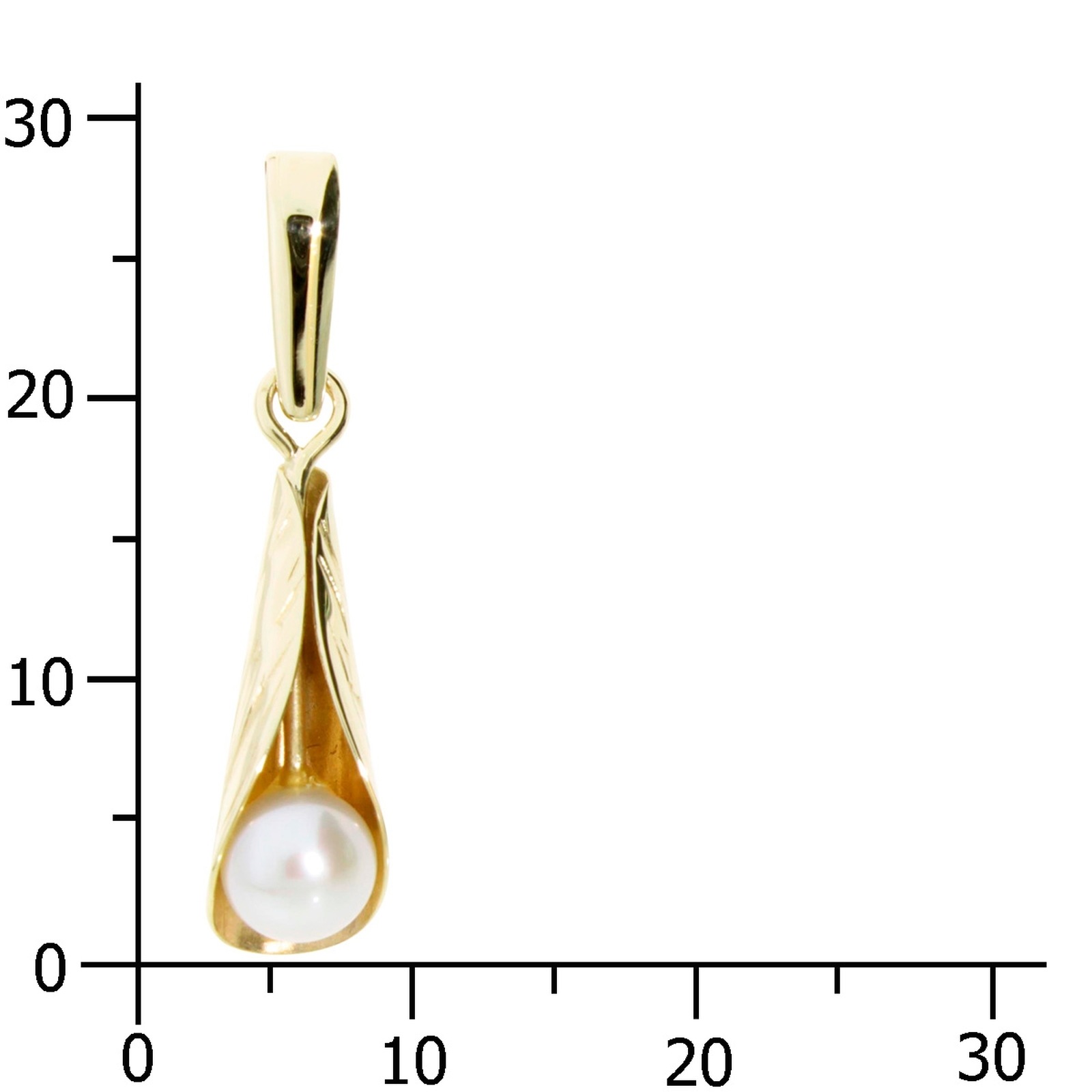 OSTSEE-SCHMUCK Kettenanhänger »- Kelch - Gold 333/000 - Zuchtperle«