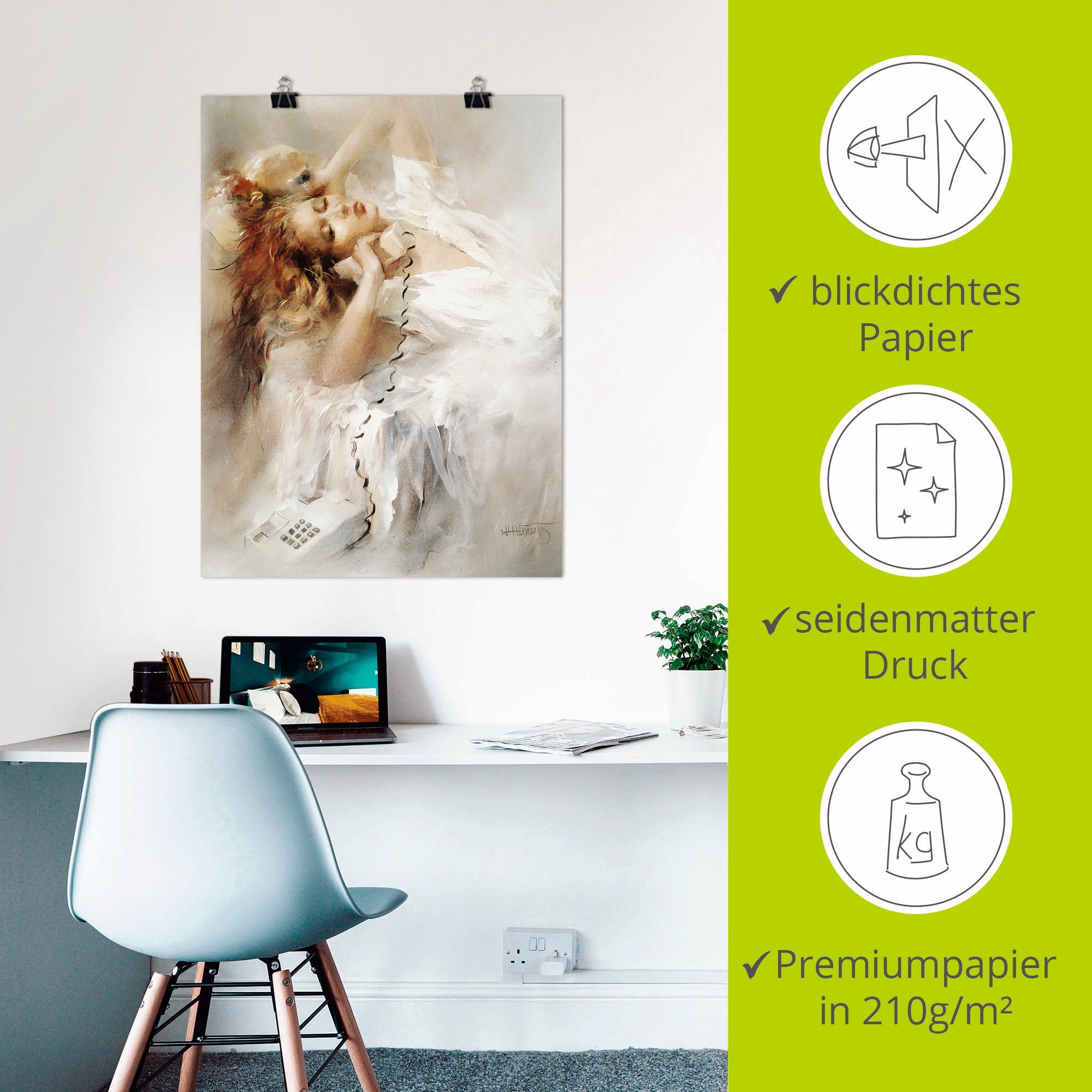 Artland Wandbild »Hoffnungsvoll«, Frau, (1 St.), als Leinwandbild, Poster in verschied. Größen
