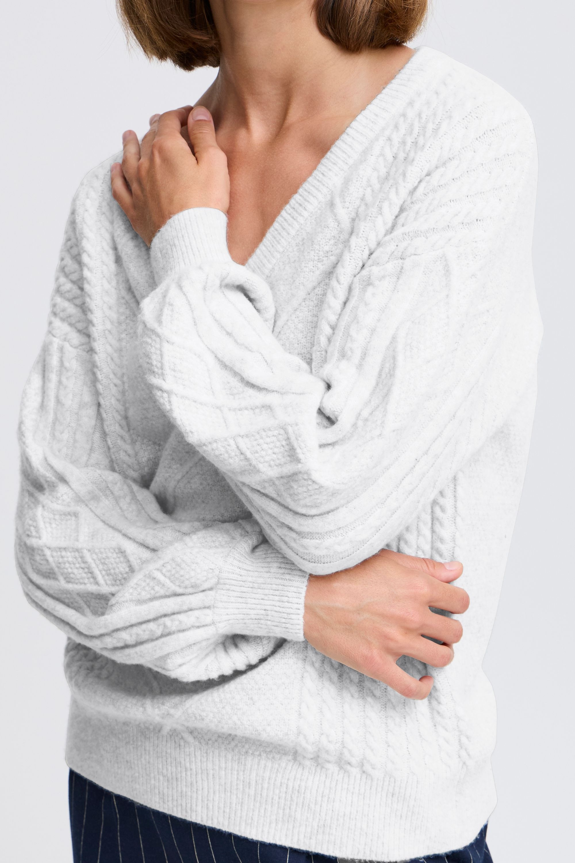 b.young Strickpullover »Strickpullover BYMEDI VNECK JUMPER -«