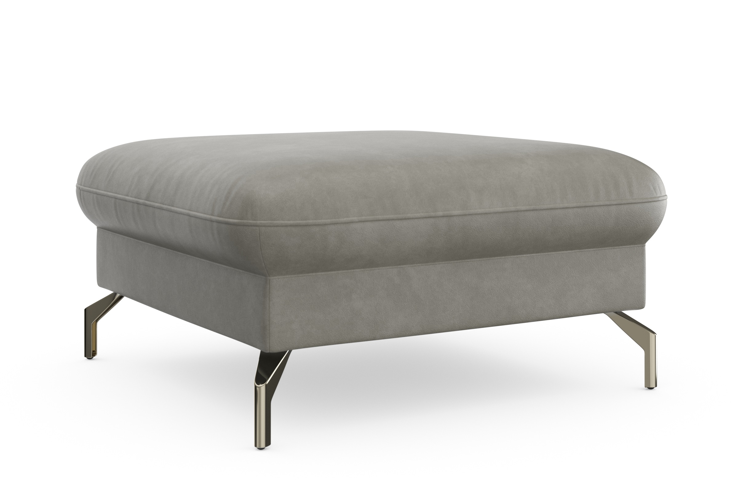 sit&more Hocker »Fashion«, inklusive Federkern, mit satinierten Nickelfüßen