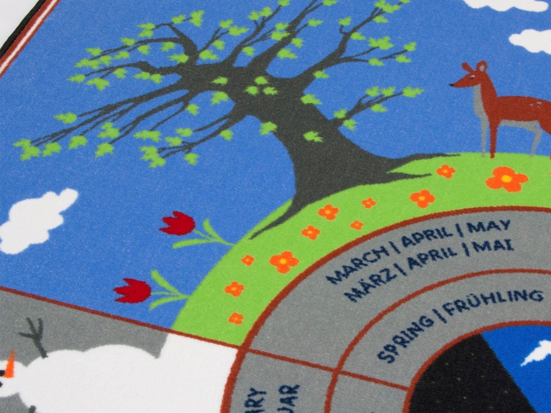 Primaflor-Ideen in Textil Kinderteppich »KLEINES 1 x 1«, rechteckig, 5 mm Höhe, Spiel- und Lernteppich, 1x1 lernen, Kinderzimmer