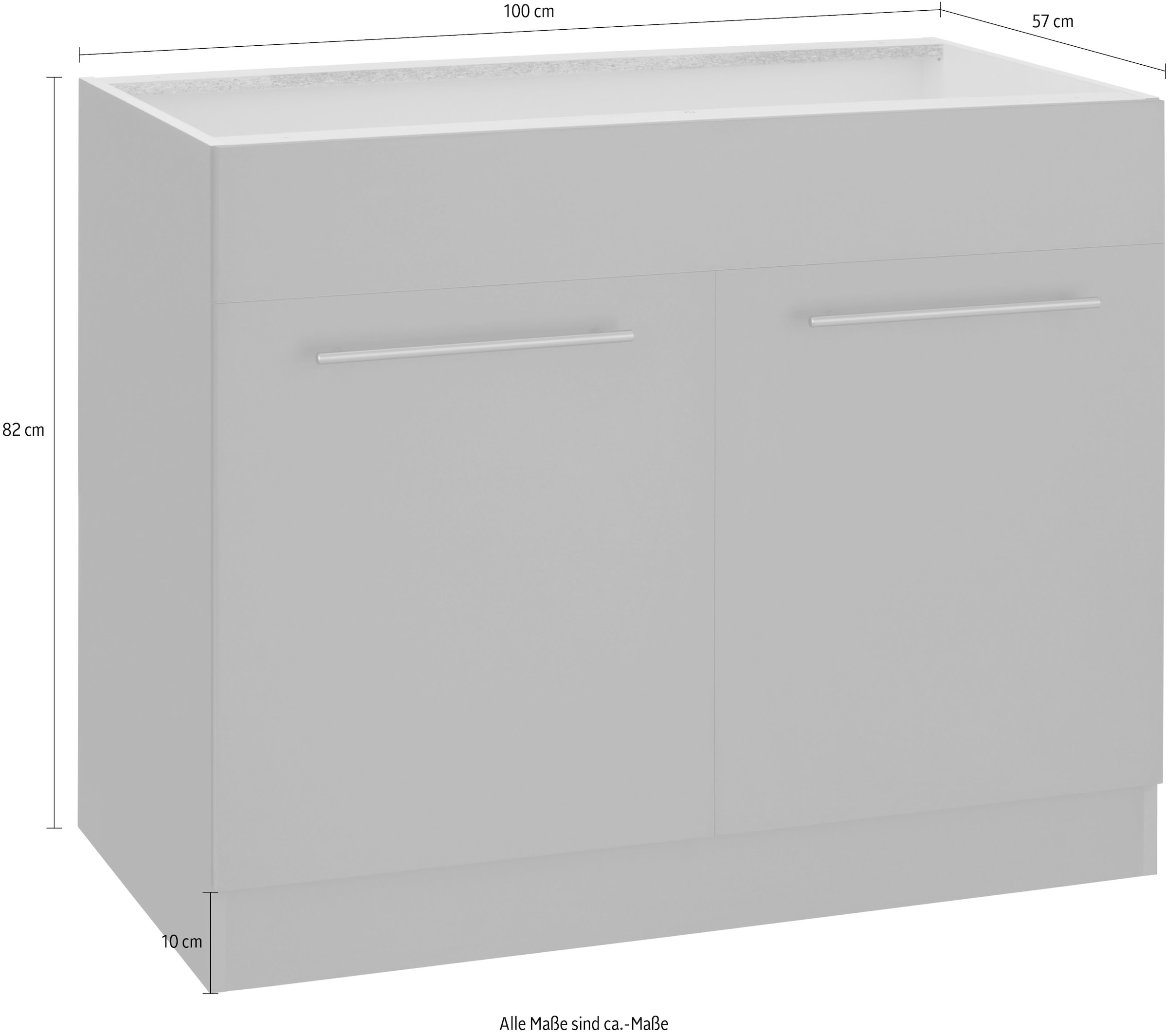 wiho Küchen Spülenschrank »Unna«, 100 cm breit, ohne Arbeitsplatte
