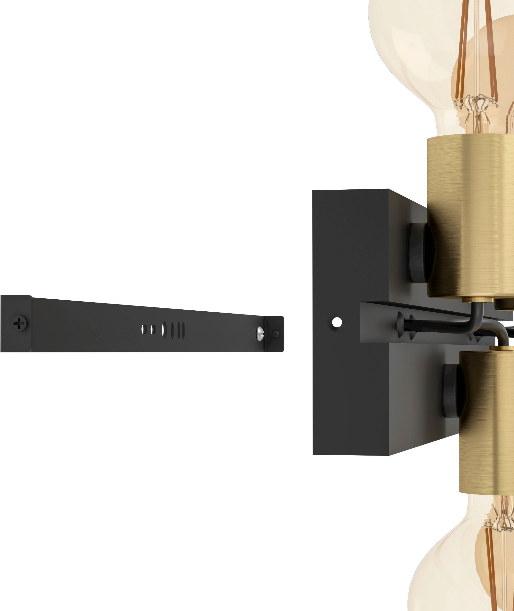 EGLO Deckenleuchte »MACCHIONE« E27 1 Stk. Deckenleuchte in schwarz und messing aus Stahl  -  exkl. E27 - 10W