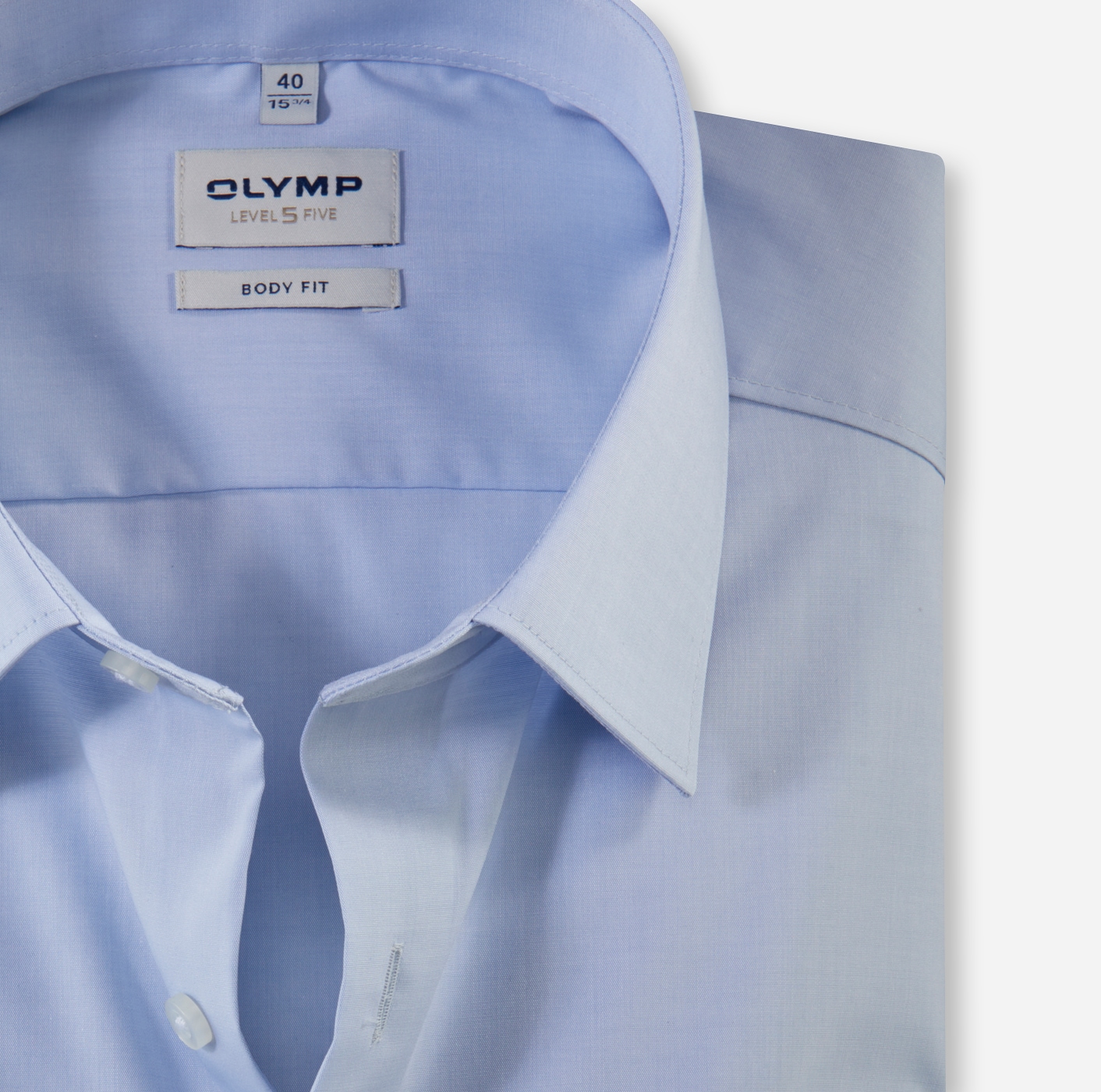 OLYMP Langarmhemd »Level 5« unifarben, body fit, Kentkragen, Businesshemd