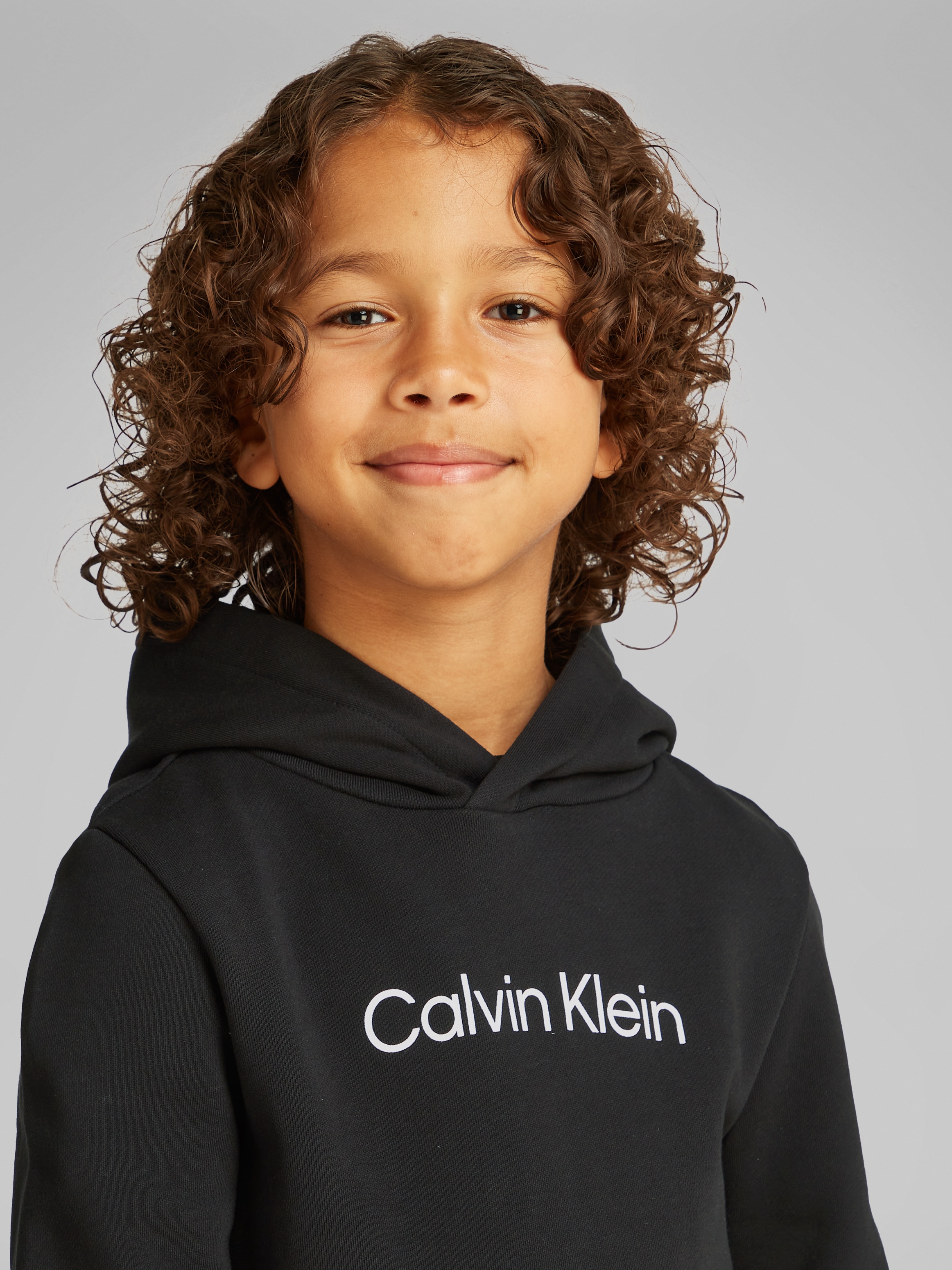 Calvin Klein Jeans Kapuzensweatshirt »Inst. Logo Reg. Terry Hoodie« für Kinder bis 16 Jahre und mit Logoschriftzug