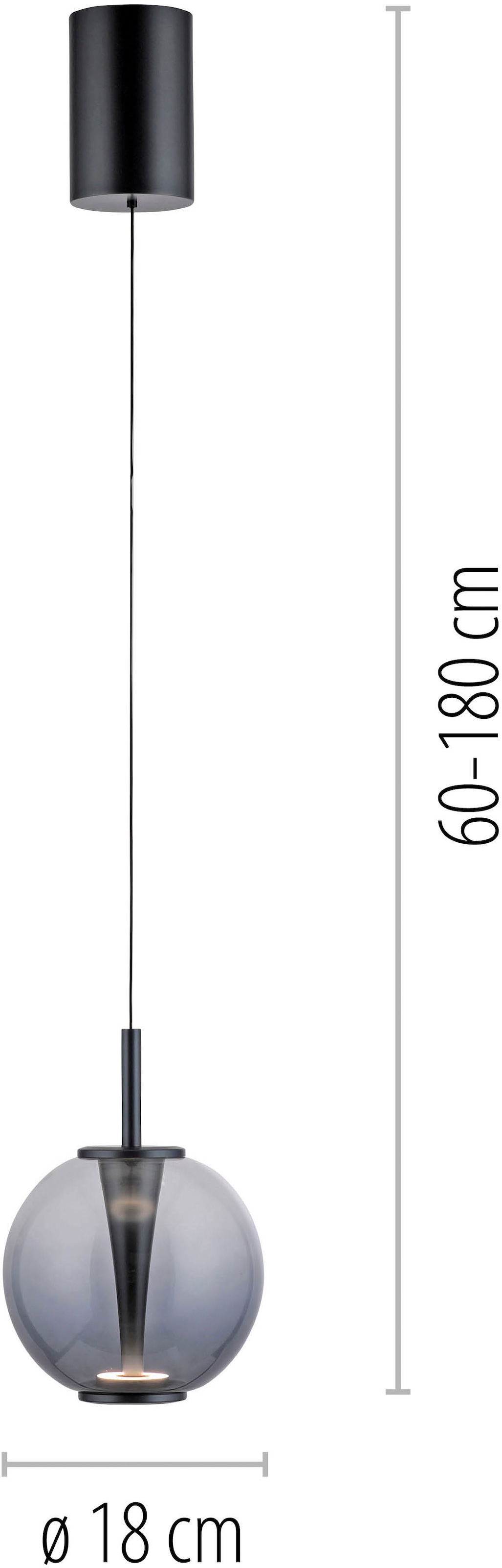 Neuhaus PURE LED Pendelleuchte »PURE Infinity« LED-Board 1 Stk. warmweiß - kaltweiß Comfort Lift, CCT, dimmbar über Fernbedienung