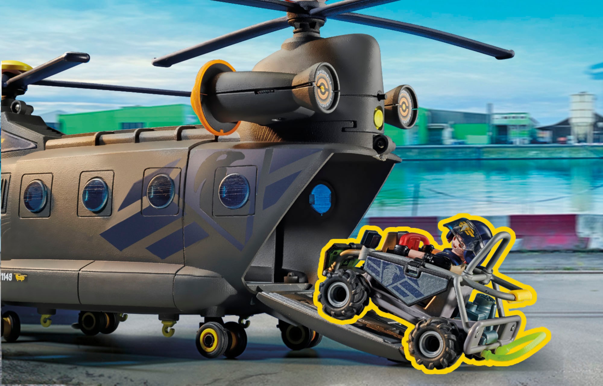 Playmobil® Konstruktions-Spielset »SWAT-Rettungshelikopter (71149), My Action Heroes«, (117 St.), Made in Europe; mit Licht und Sound